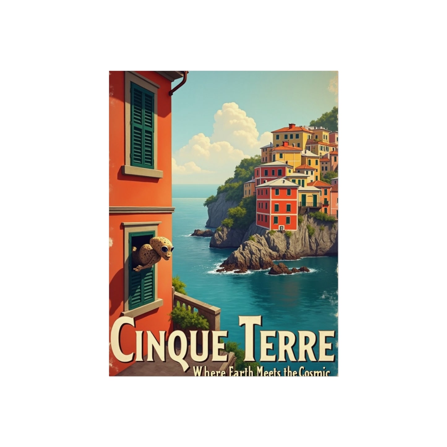 Poster: Cinque Terre Extraterrestrial Travel