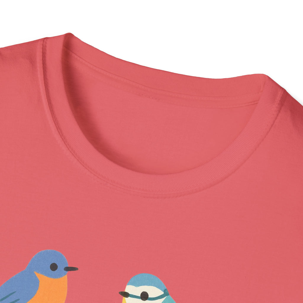Bird Nerd Unisex Softstyle T-Shirt, Perfect for Bird Lovers, Nature Enthusiasts, Gift for Birdwatchers, Casual Wear,  Apparel bird gift
