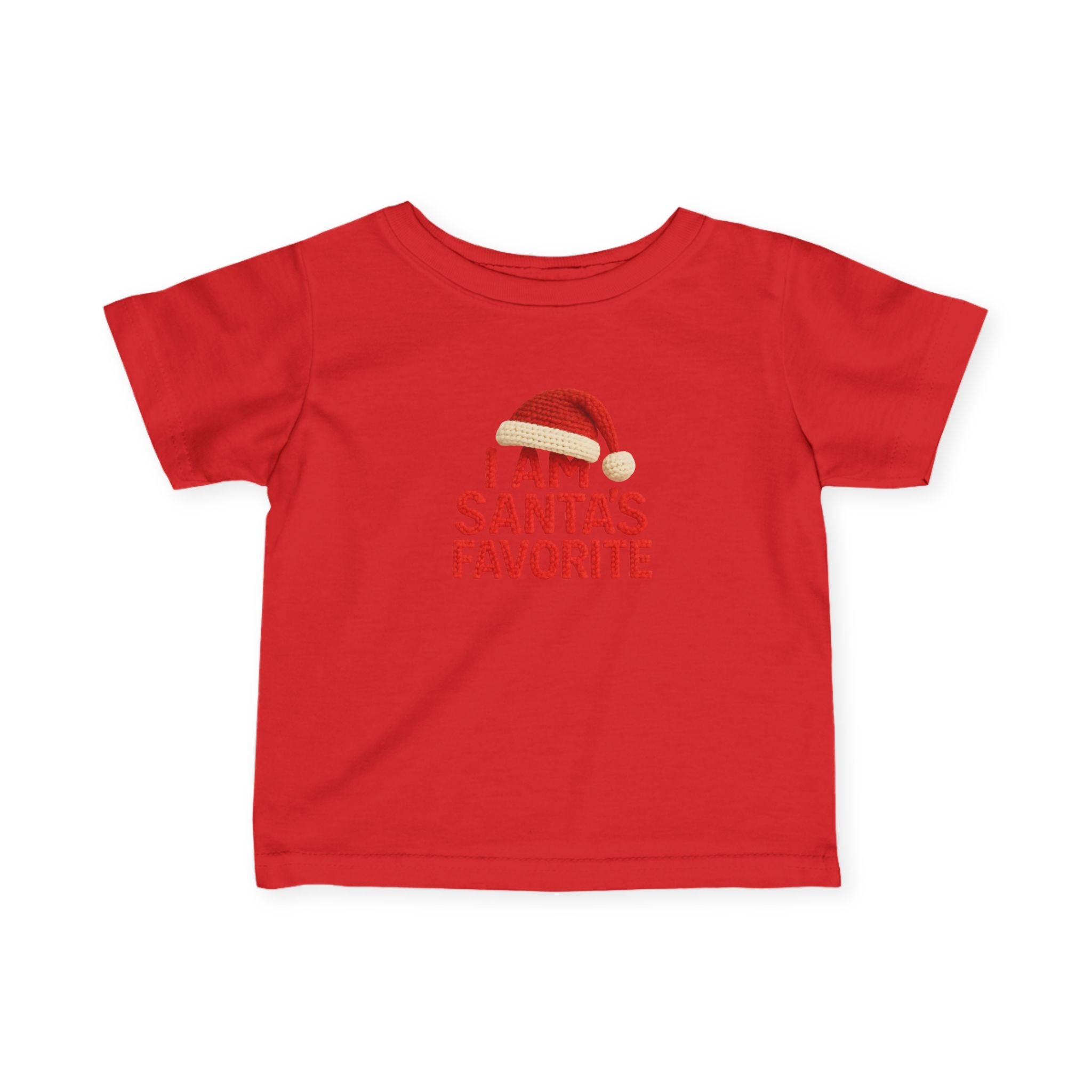 Infant Tee - "I Am Santa's Favorite" Christmas Baby Shirt