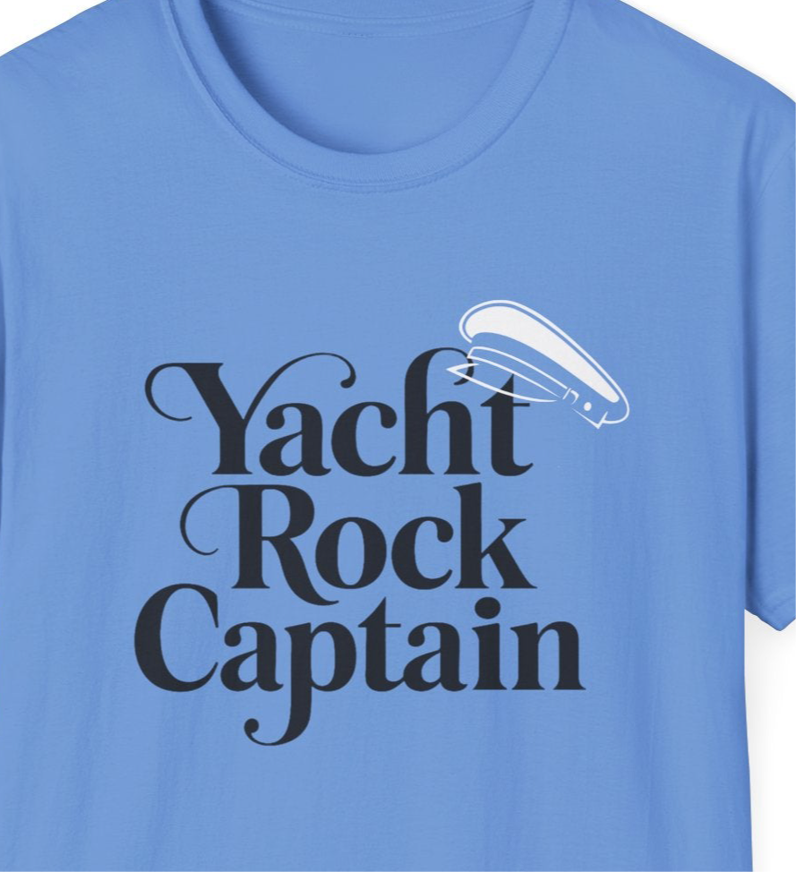 Yacht Rock Captain gift T-Shirt, Retro 70s Music Tee, Vintage Sailboat Shirt, Nautical Captain Top, Boating Apparel, Yachting Gift Unisex