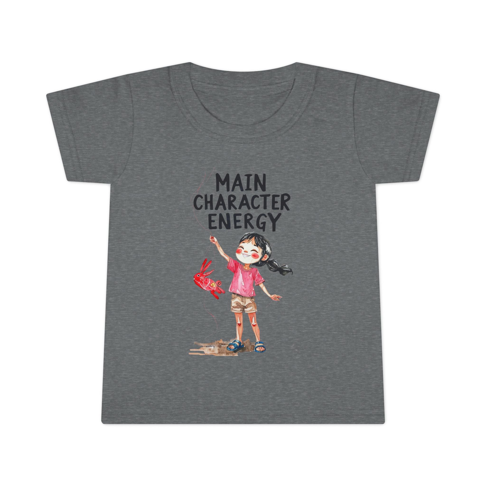 Main Character Energy Toddler T-Shirt, Playful Kids Tee, Birthday Gift, Children's Apparel, Cute Graphic Shirt