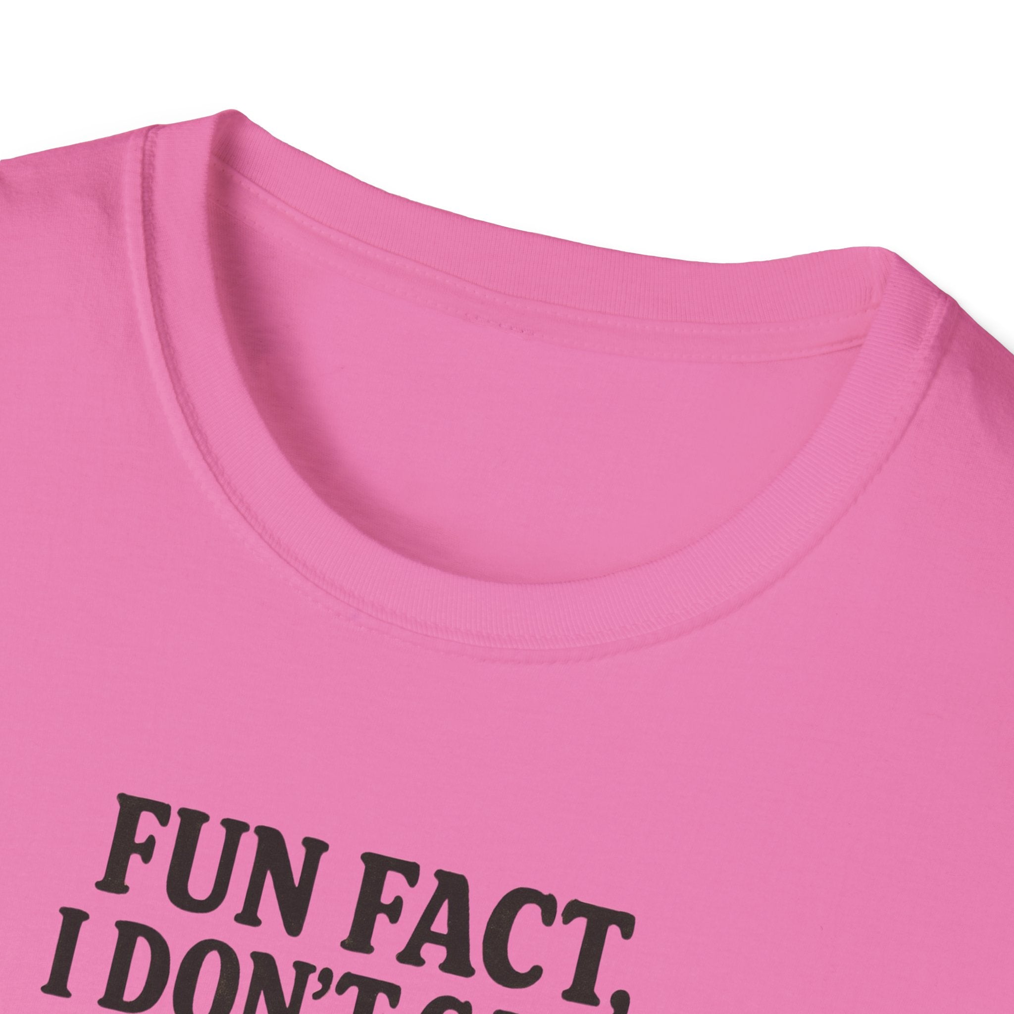 I dont care Sarcastic Cat Lover Unisex Softstyle T-Shirt, Funny Graphic Tee, Zero F's Given Animal Shirt,Humorous Tee for Cat Owners