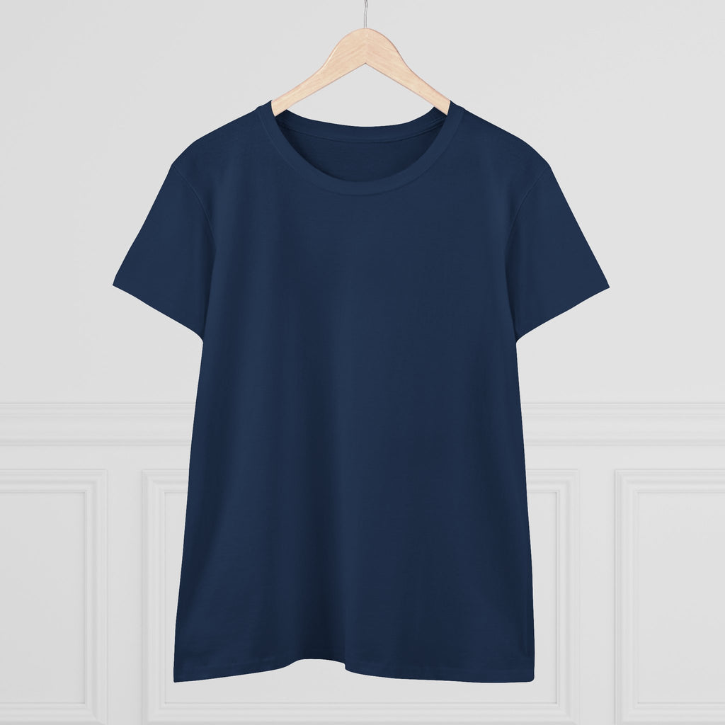 Artistic Goldfish Graphic Women's Midweight Cotton Tee koi On back of tee