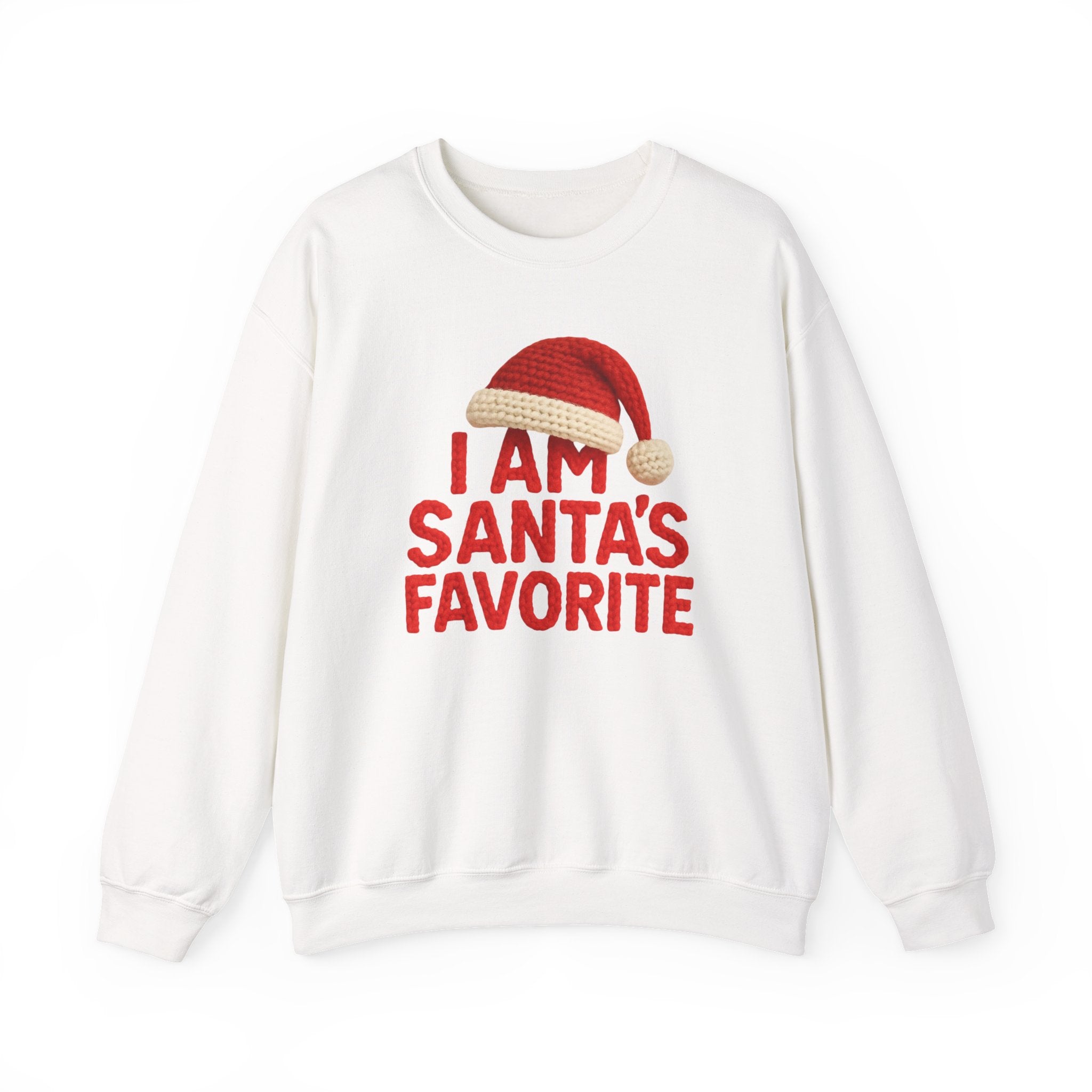 Christmas Sweatshirt - "I Am Santa's Favorite" Festive Crewneck printed