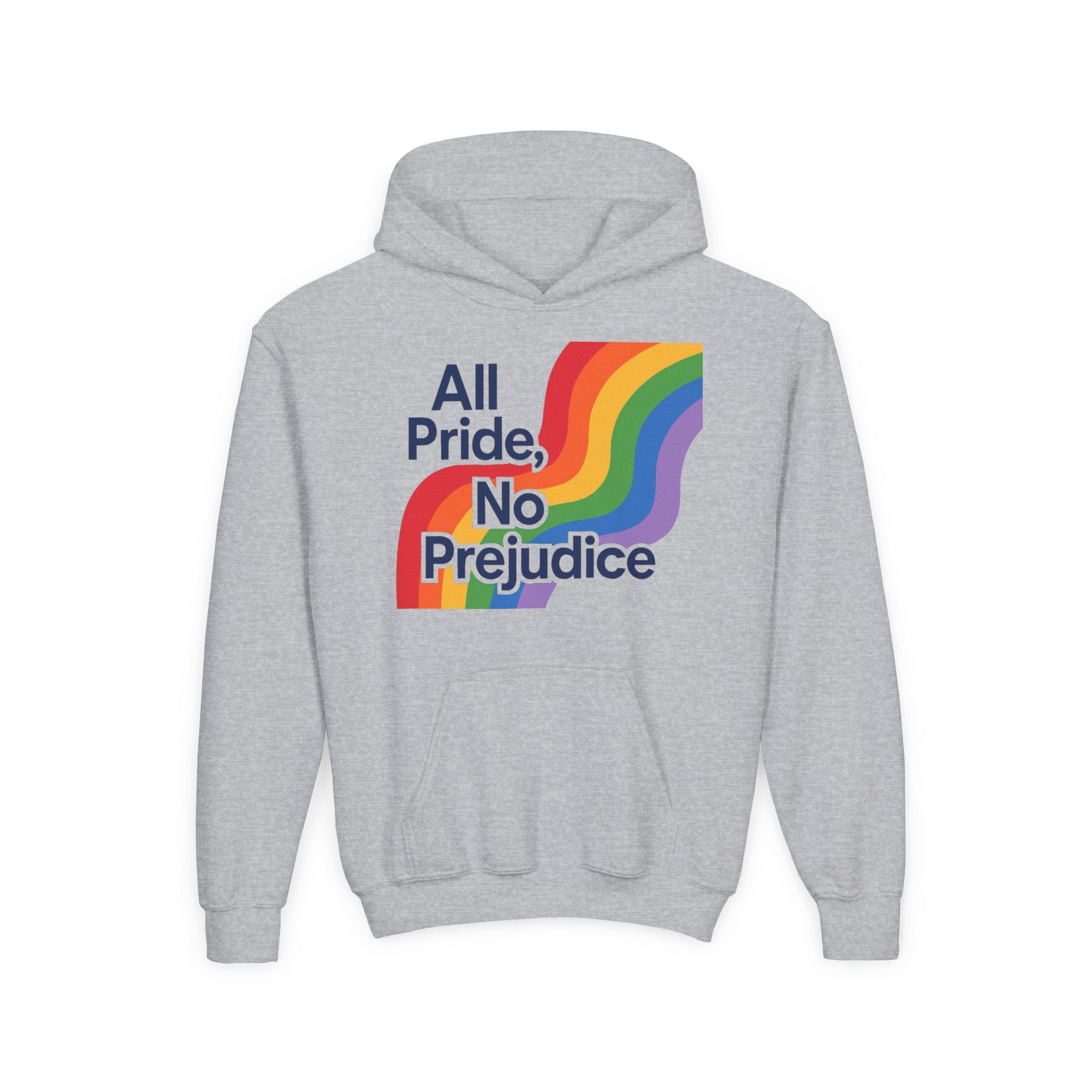 Pride-Themed Youth Hoodie - All Pride, No Prejudice, LGBTQIA+ Apparel, Comfortable Sweatshirt, Gift for Pride Day, Inclusive Fashion, [...]