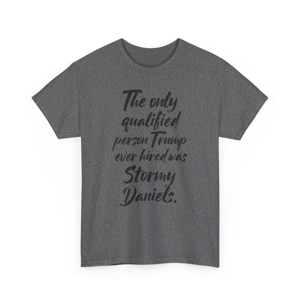 The only qualified person Trump ever hired was Stormy Daniels Anti-Trump Tee, Activist Apparel, Resist Clothing, Protest Shirt