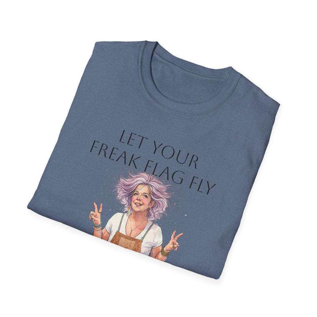 T‑Shirt — "Let Your Freak Flag Fly" Boho Artist Graphic Tee