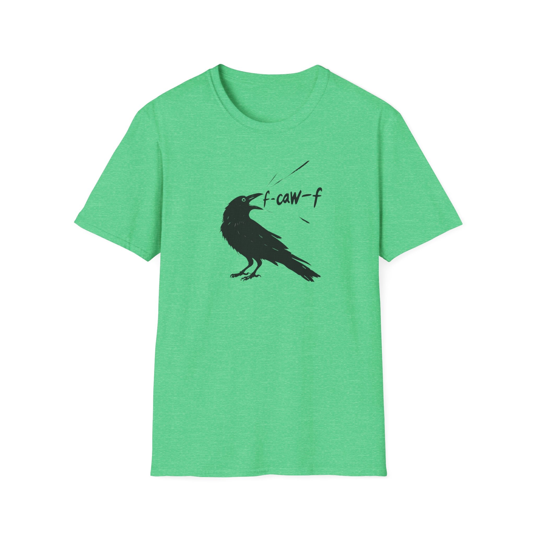 F Off Crow Bird Lover F-Caw-F Fresh Mouth Unisex Softstyle T-Shirt, F Off Tee, Gift for Bird Enthusiasts, Sarcastic Graphic Tee, Unique