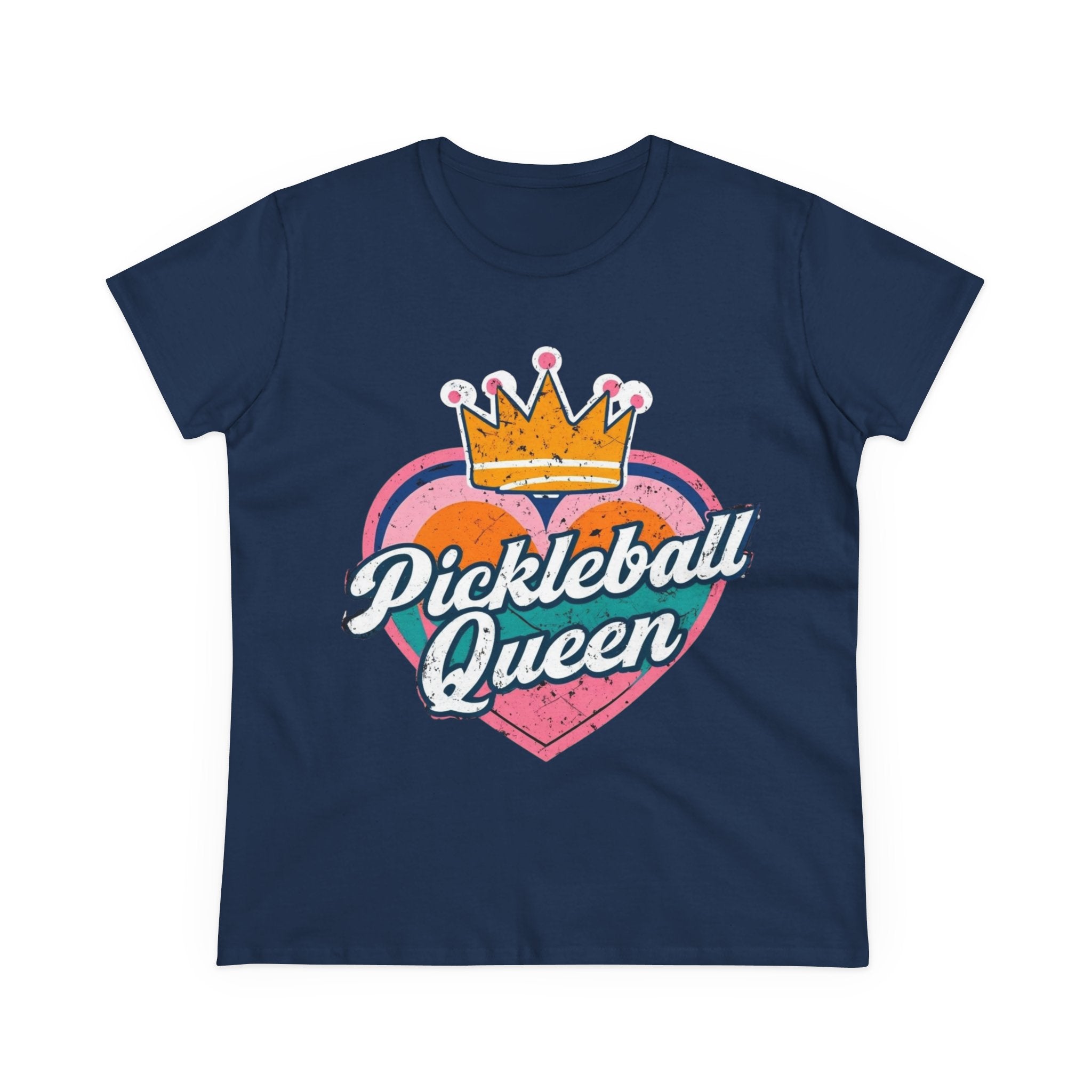 Pickleball Queen Cotton Tee - Perfect for Sports Lovers, Gifts for Her, Summer Fun, Activewear, Casual Style crown paddle queen