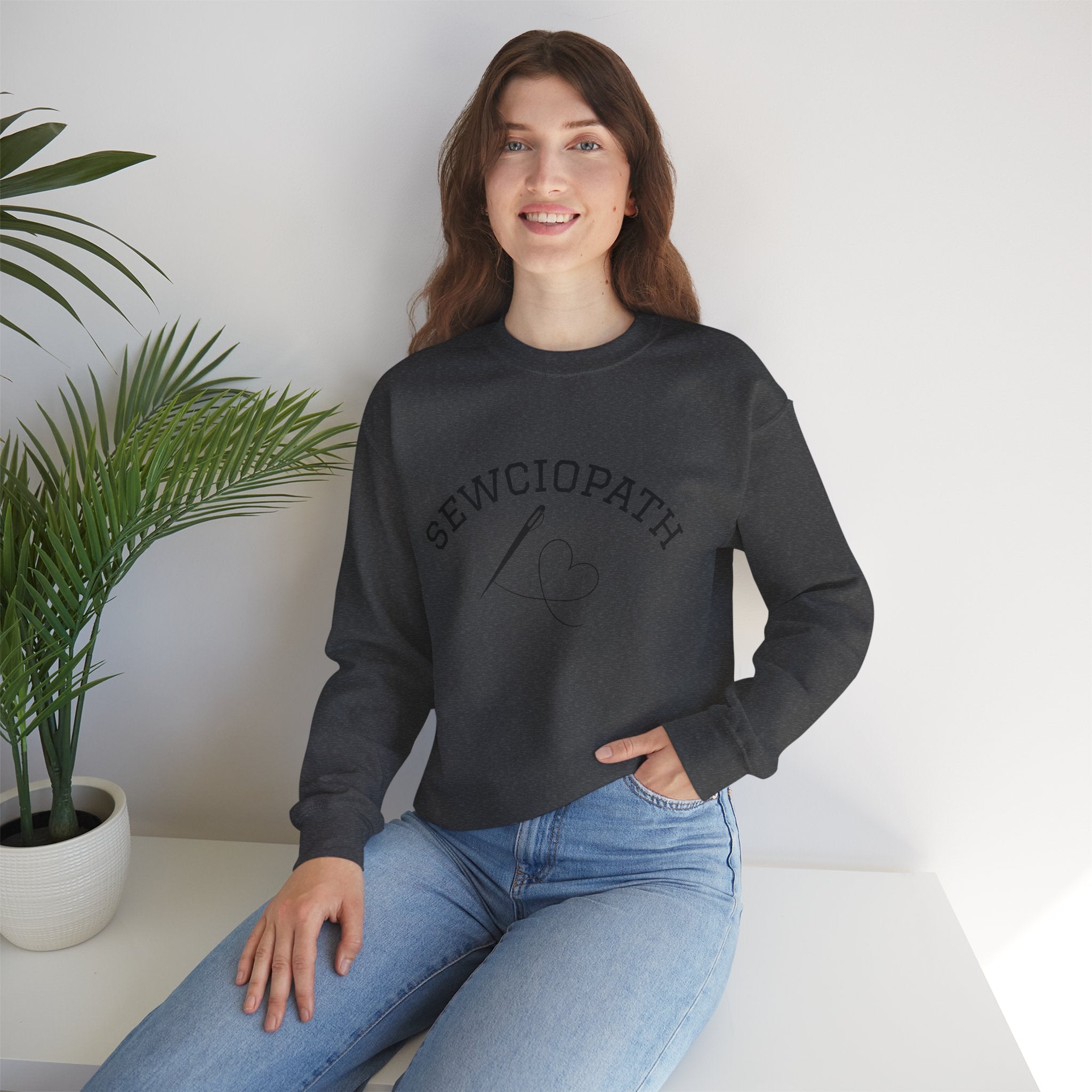 Funny Sewciopath Crewneck Sweatshirt sewing gift