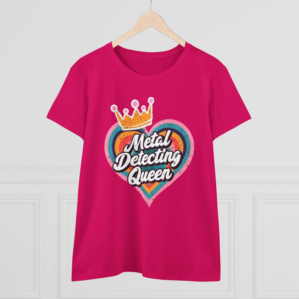 Metal Detecting Queen T-Shirt, Fun Tee for Hobbyists, Gift for Treasure Hunters, Everyday Casual Wear, Perfect for Outdoors