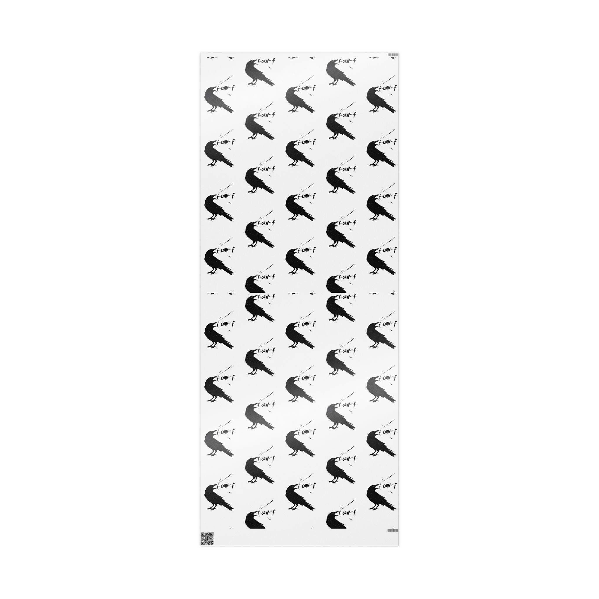 F-Caw-F. F*ck Off! Crow Wrapping Paper funny, sarcastic, crow, lover, edgy, wrapping, and gift paper