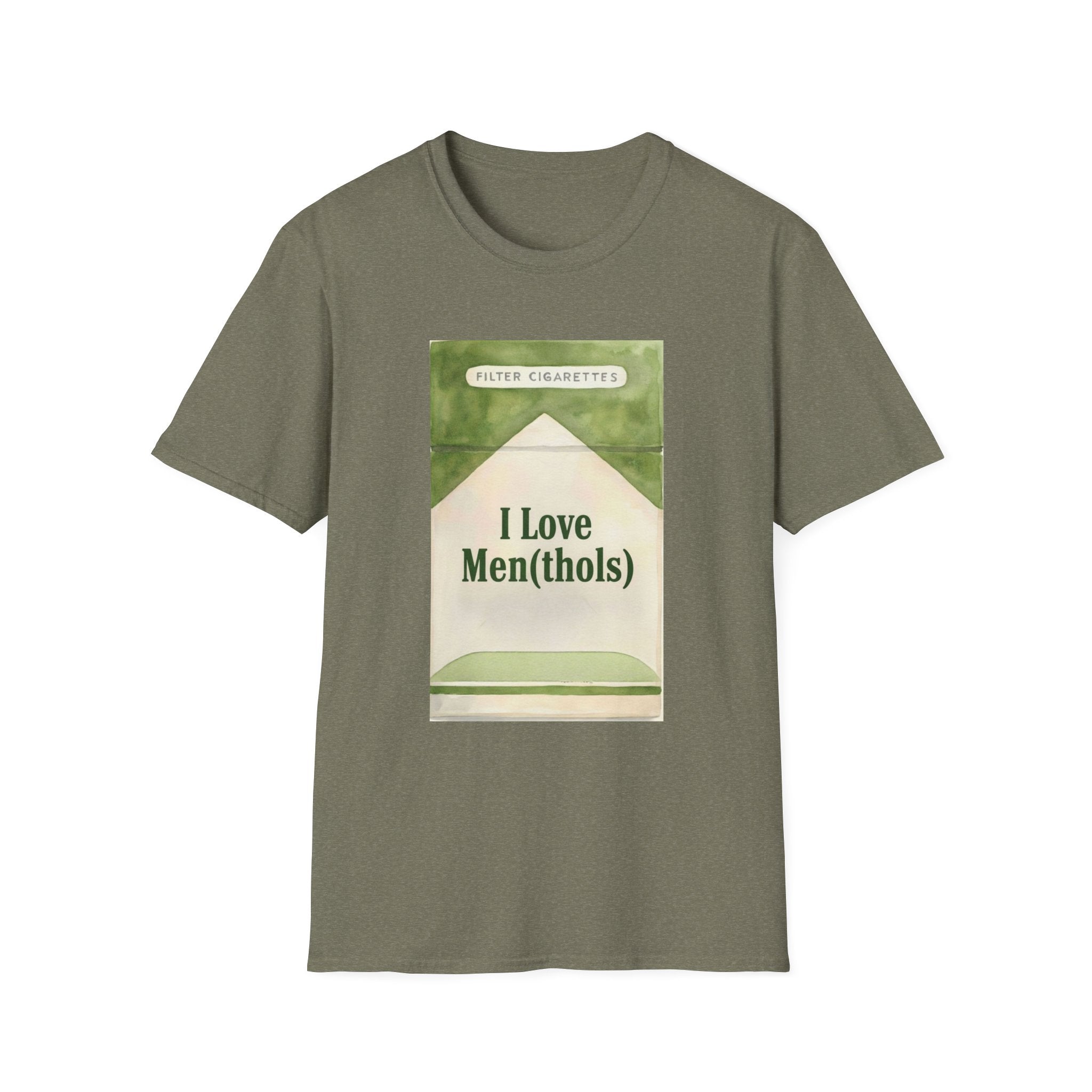 I Love Men(thols) Retro Cigarette Pack Graphic T-Shirt