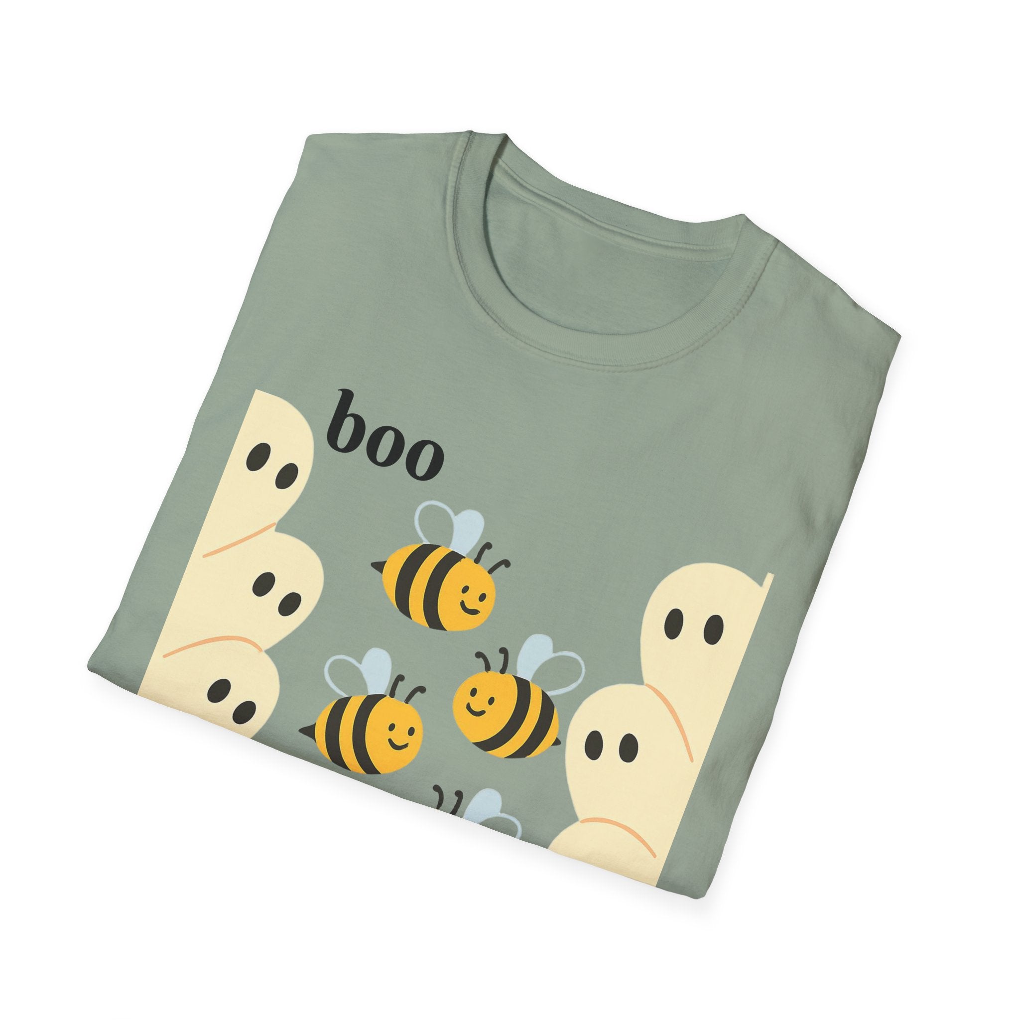 Boo Bees Ghost Halloween Costume Unisex Softstyle T-Shirt - Bee Lovers Gift, Spooky Shirt, Halloween Party, Funny Costume Tee, Cute Ghost