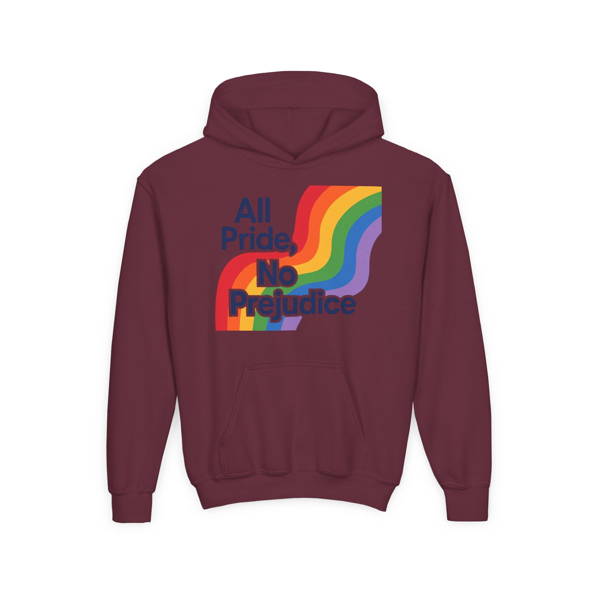 Pride-Themed Youth Hoodie - All Pride, No Prejudice, LGBTQIA+ Apparel, Comfortable Sweatshirt, Gift for Pride Day, Inclusive Fashion, [...]