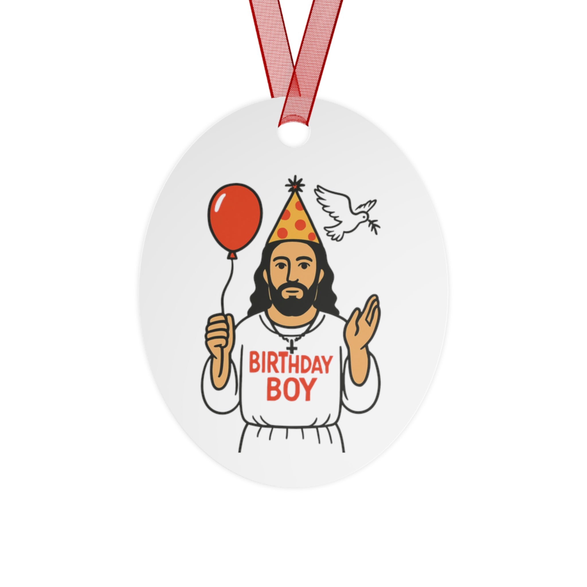 Jesus 'Birthday Boy' Metal Ornament – Religious Christmas & Birthday Keepsake
