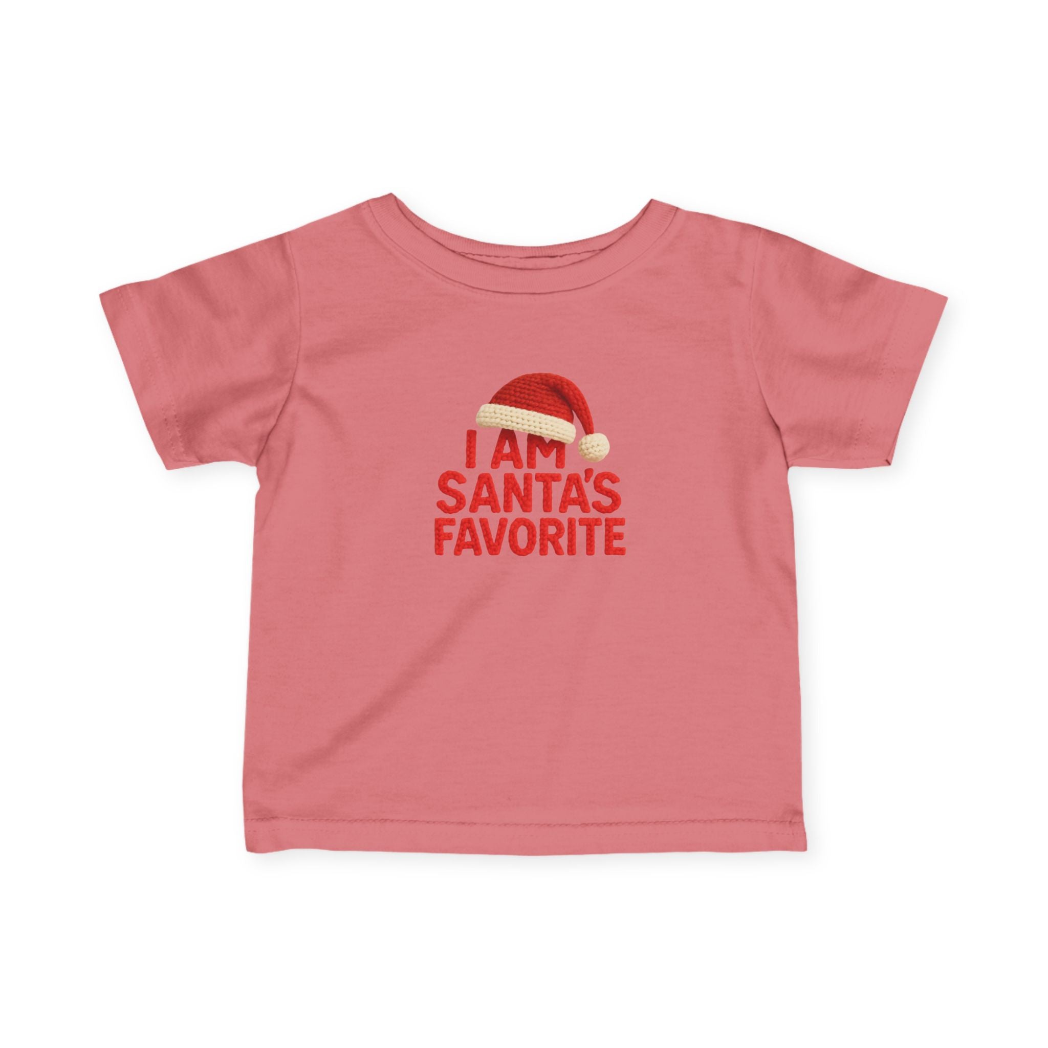 Infant Tee - "I Am Santa's Favorite" Christmas Baby Shirt