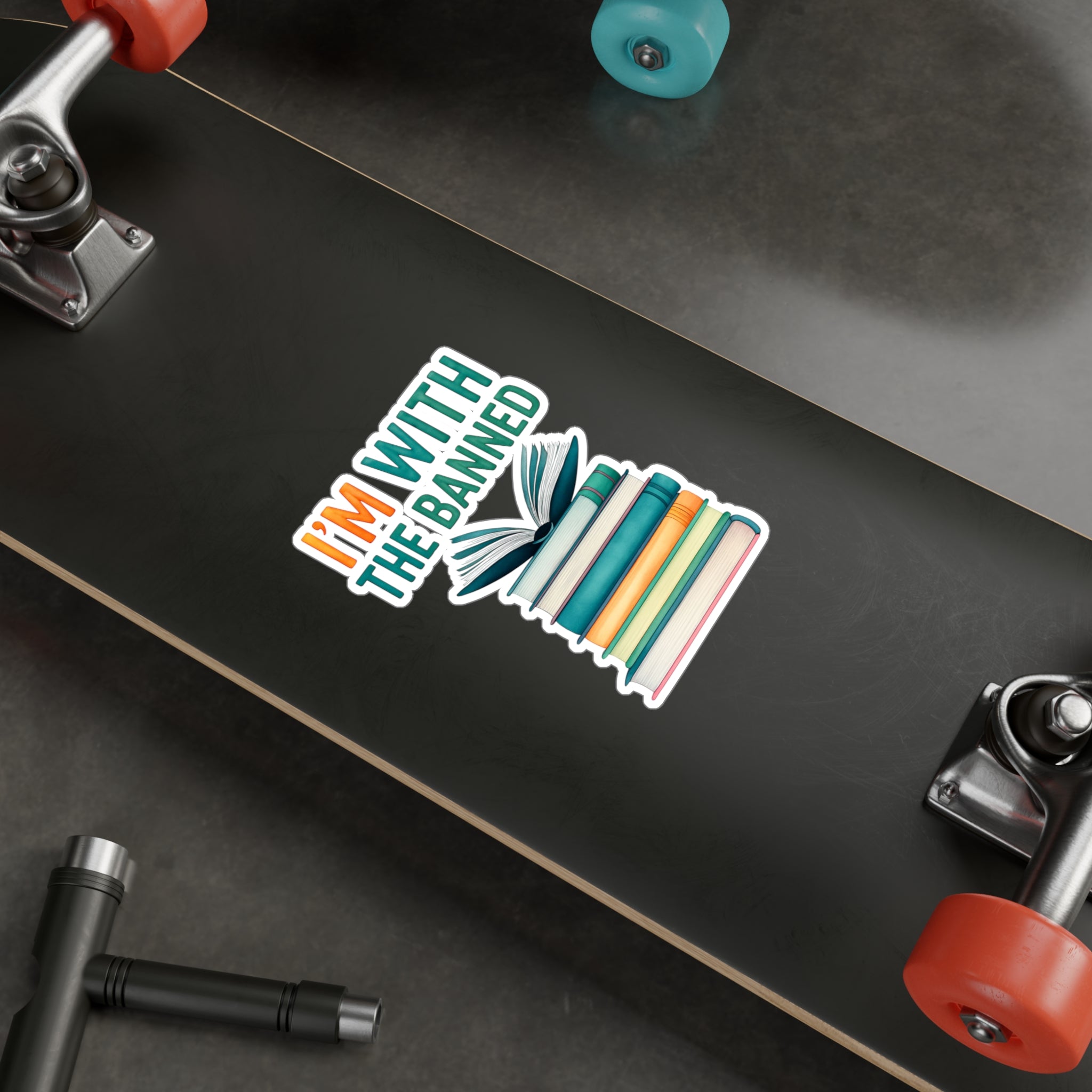 Literary Freedom Vinyl Decal - 'I'M WITH THE BANNED'