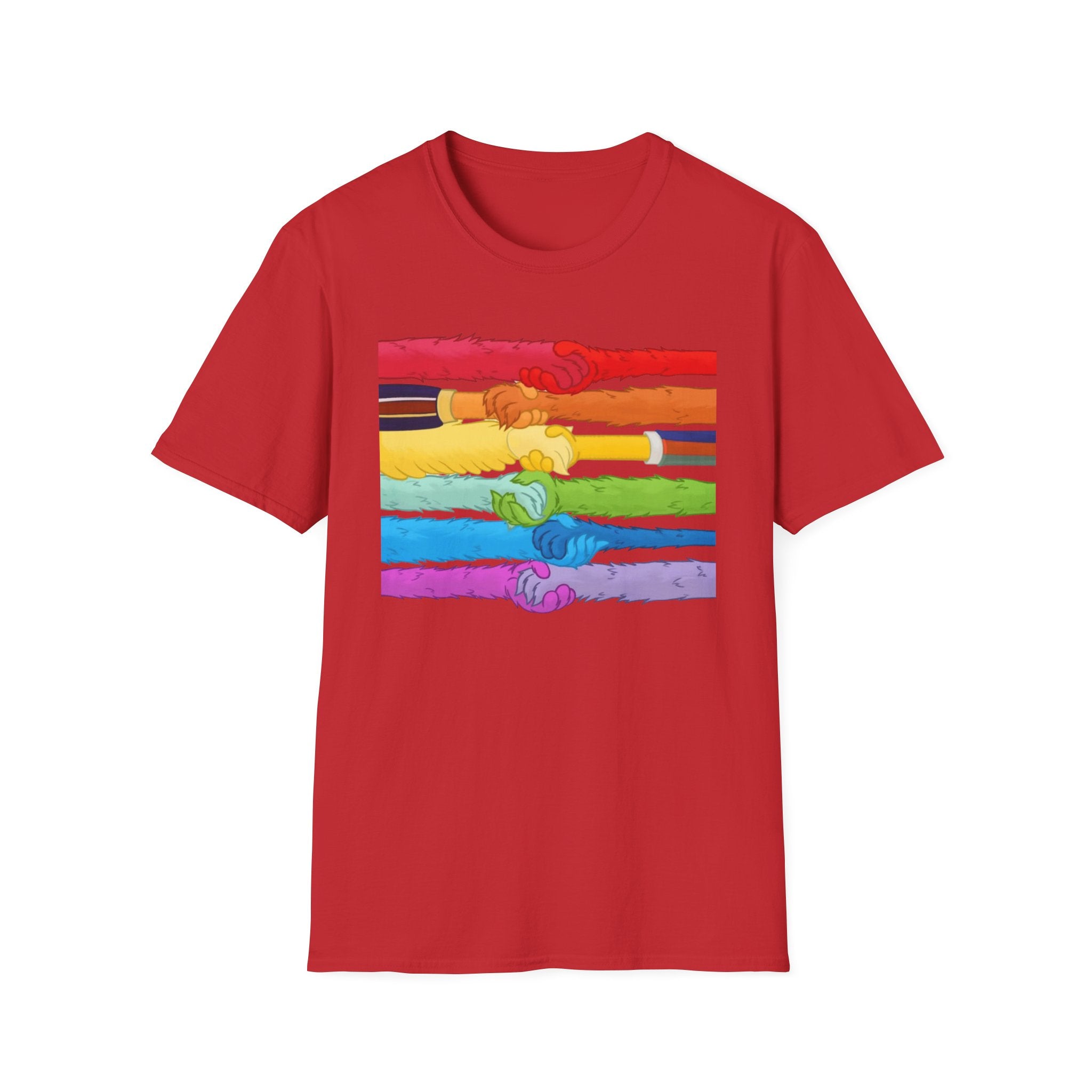 Pride Unity T-Shirt, Unisex Graphic Tee, LGBTQ+ Pride Shirt, Colorful Equality Apparel, Rainbow Friendship Tee, Support & Celebrate