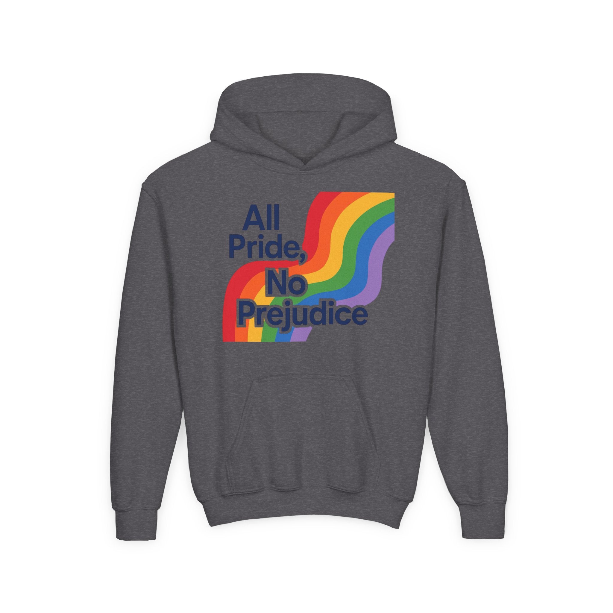 Pride-Themed Youth Hoodie - All Pride, No Prejudice, LGBTQIA+ Apparel, Comfortable Sweatshirt, Gift for Pride Day, Inclusive Fashion, [...]