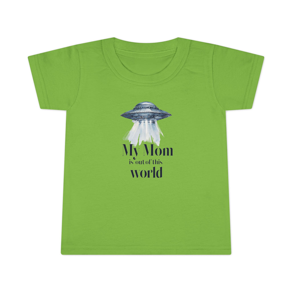 Cute Toddler T-Shirt - "My Mom is out of this world" - Perfect for Moms, Gifts, UFO Lovers, Everyday Wear, Baby Shower