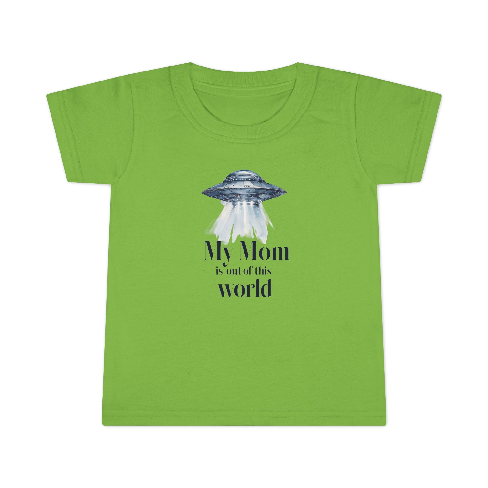Cute Toddler T-Shirt - "My Mom is out of this world" - Perfect for Moms, Gifts, UFO Lovers, Everyday Wear, Baby Shower