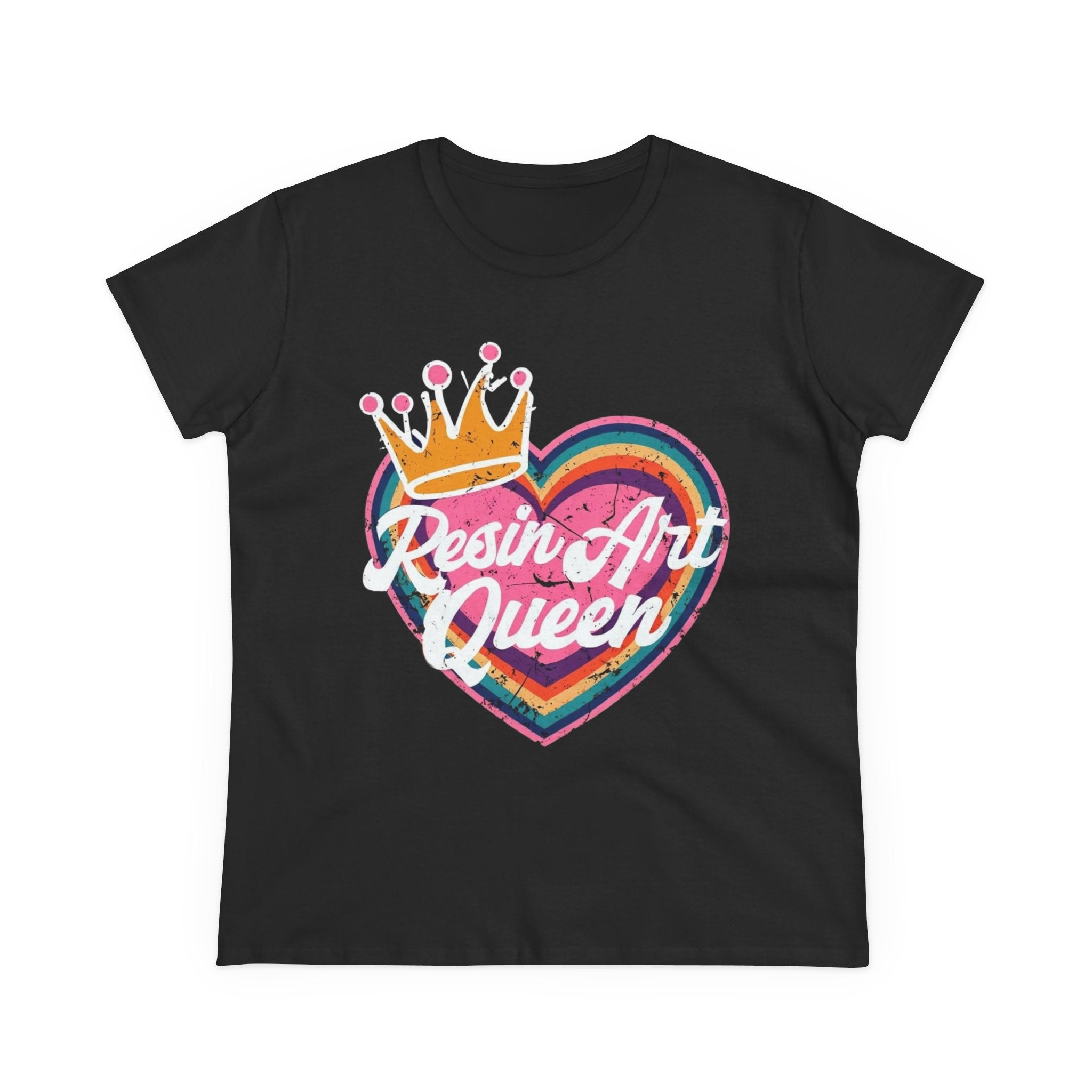 Resin Art Queen Tee - Fun, Colorful Cotton Shirt for Art Lovers, Gifts, Festivals, Home Parties, Creative Outfits