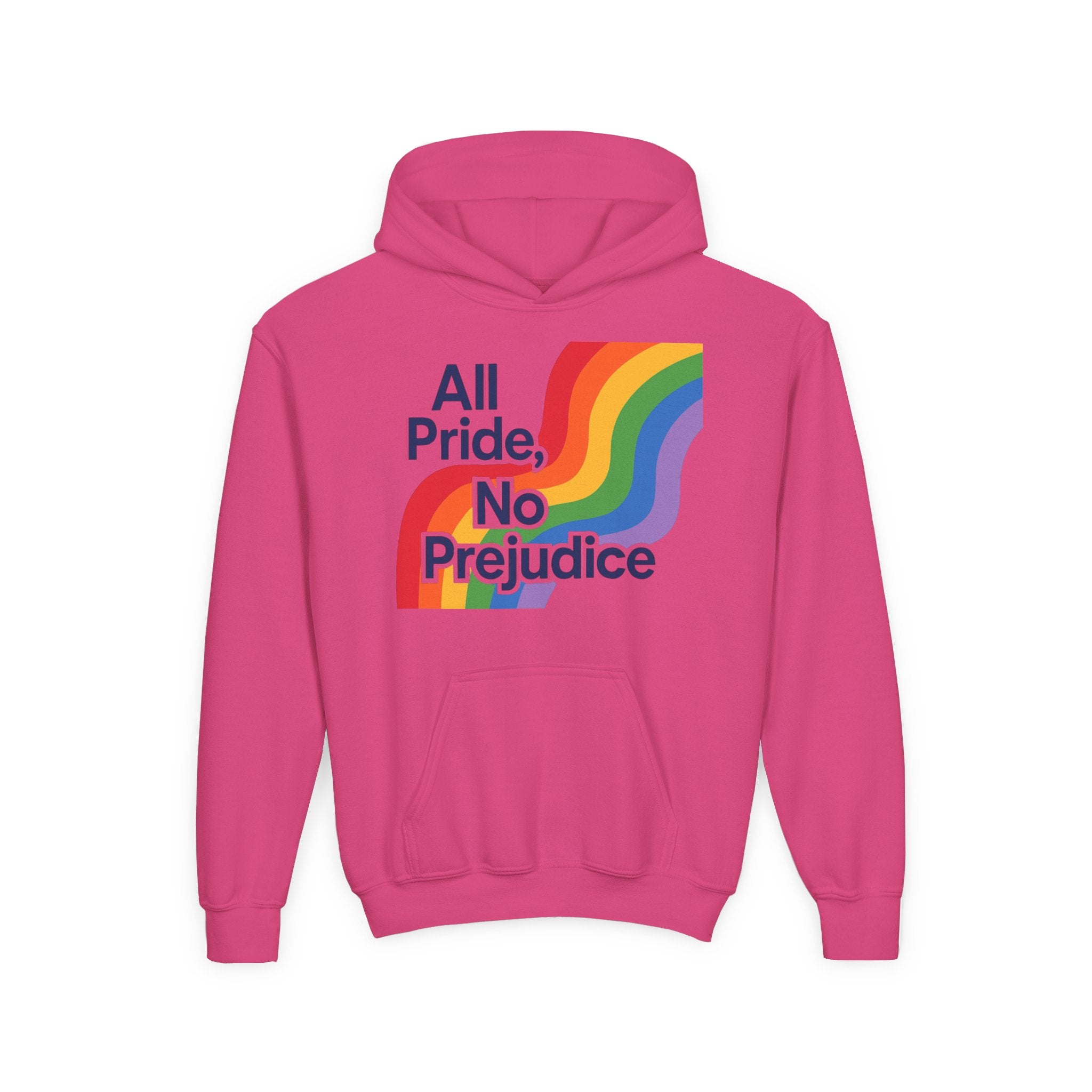 Pride-Themed Youth Hoodie - All Pride, No Prejudice, LGBTQIA+ Apparel, Comfortable Sweatshirt, Gift for Pride Day, Inclusive Fashion, [...]