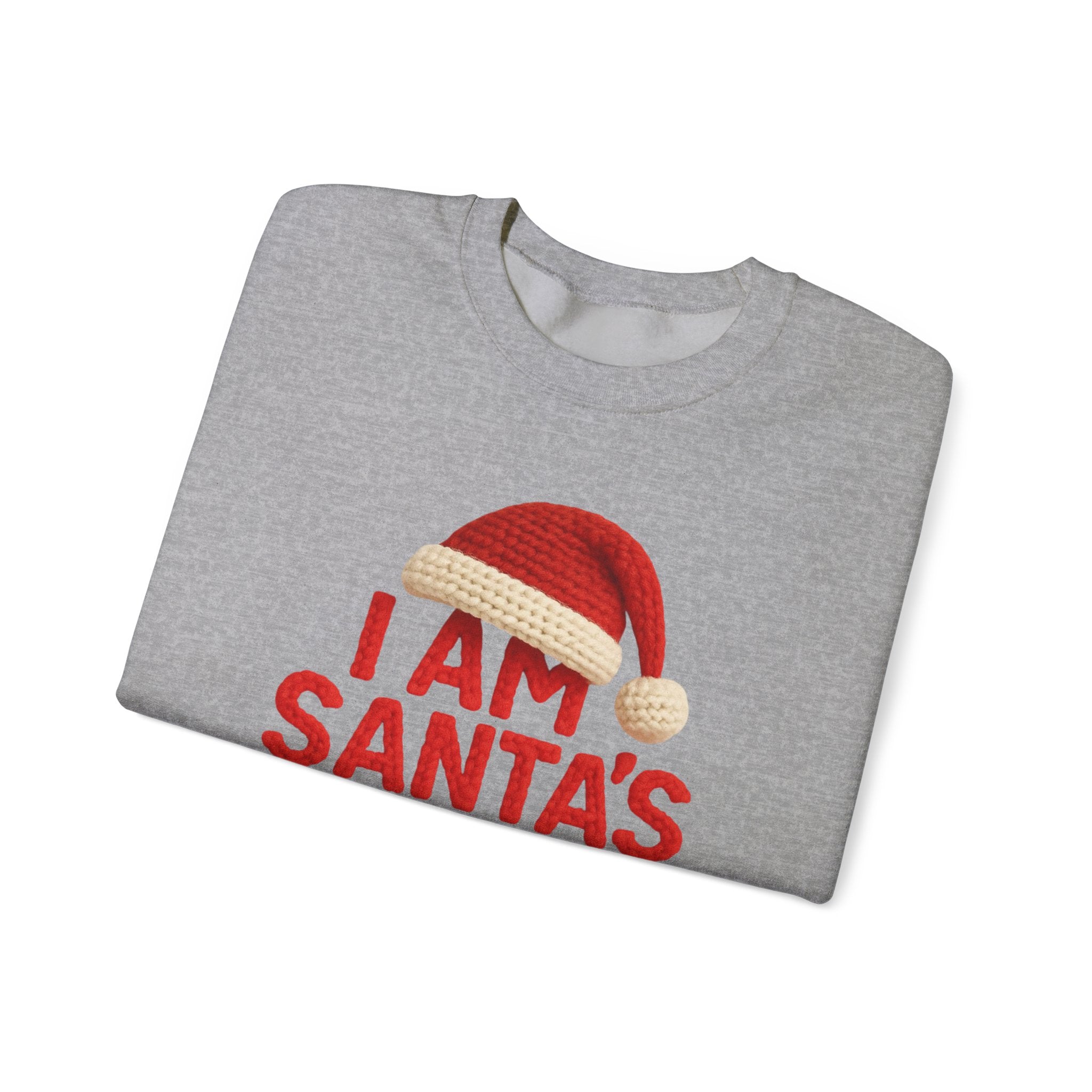 Christmas Sweatshirt - "I Am Santa's Favorite" Festive Crewneck printed