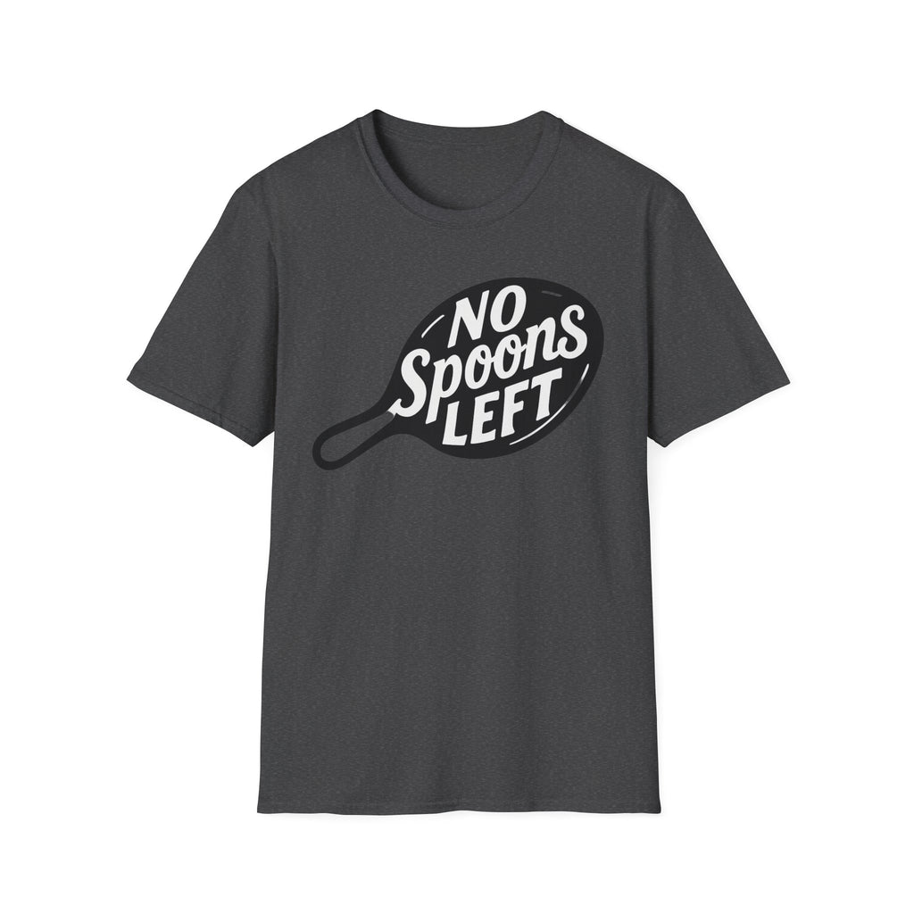 No spoons left chronic Illness Awareness Unisex Soft T-Shirt, Spoonie Shirt, Invisible Health Conditions Tee, Chronic Illness Support Top