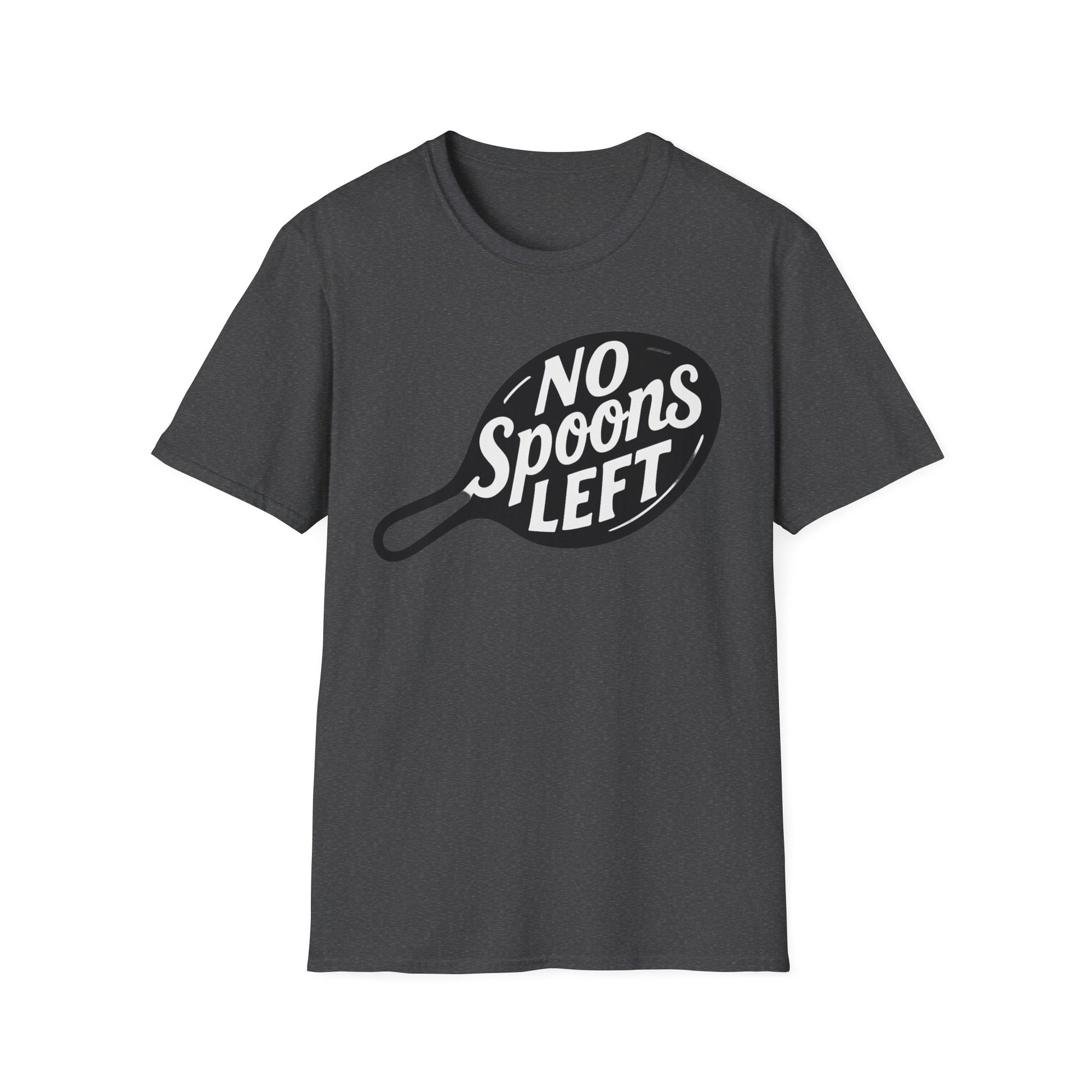 No spoons left chronic Illness Awareness Unisex Soft T-Shirt, Spoonie Shirt, Invisible Health Conditions Tee, Chronic Illness Support Top