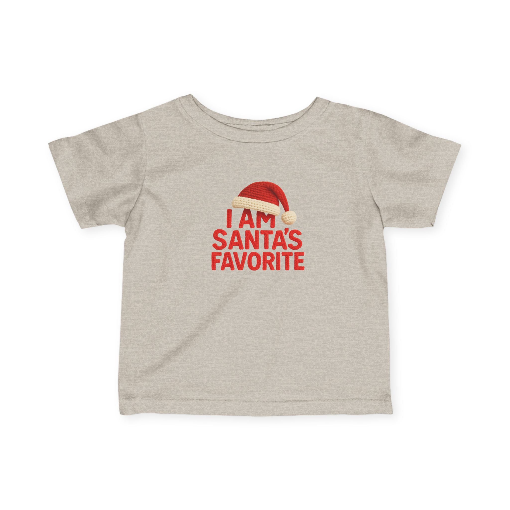Infant Tee - "I Am Santa's Favorite" Christmas Baby Shirt