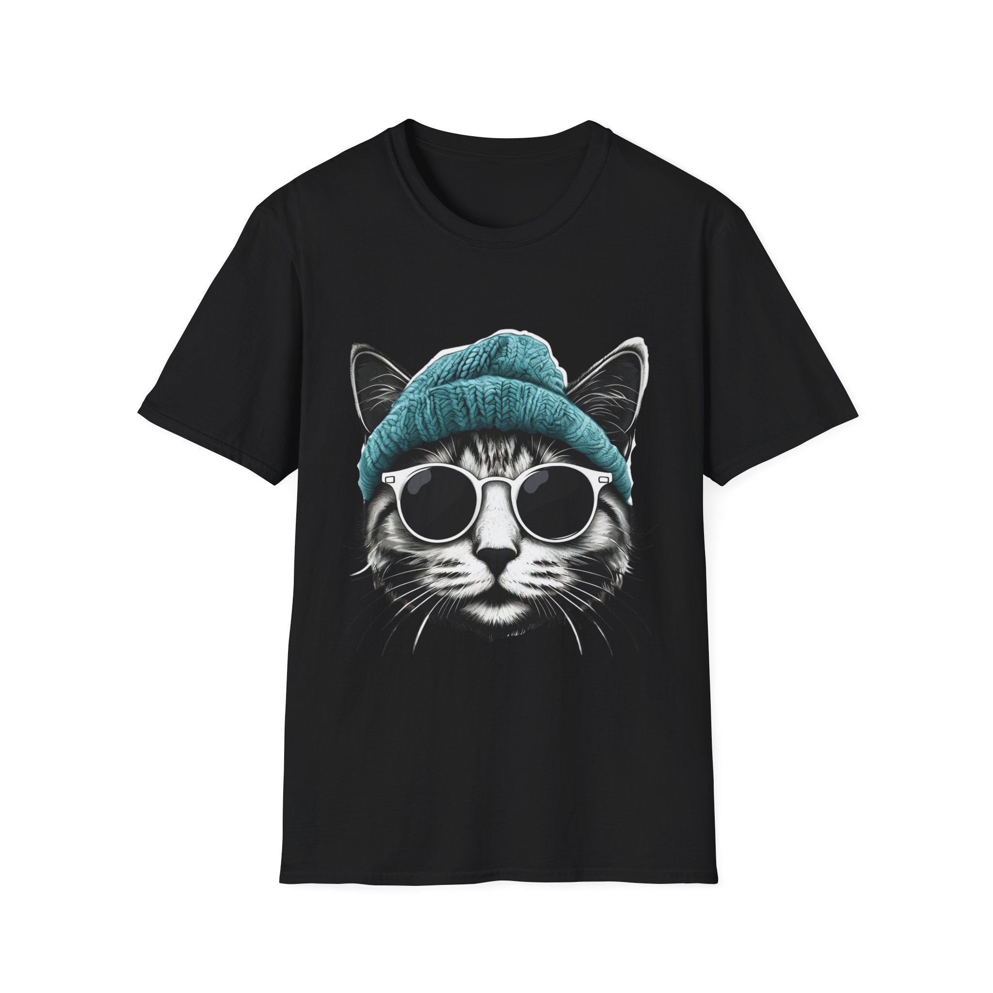 Cool cat with a Knit Cap Cat lovers gift unisex tshirt