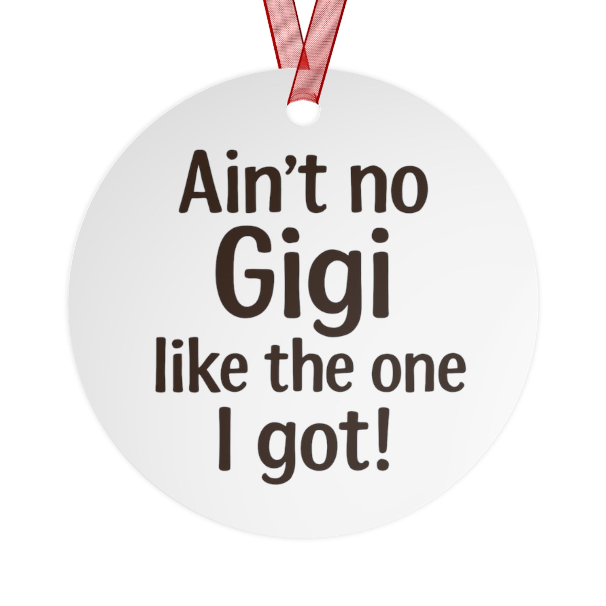 Festive personalized gift.  Metal Ornaments add a name! Nana, Mimi you decide.