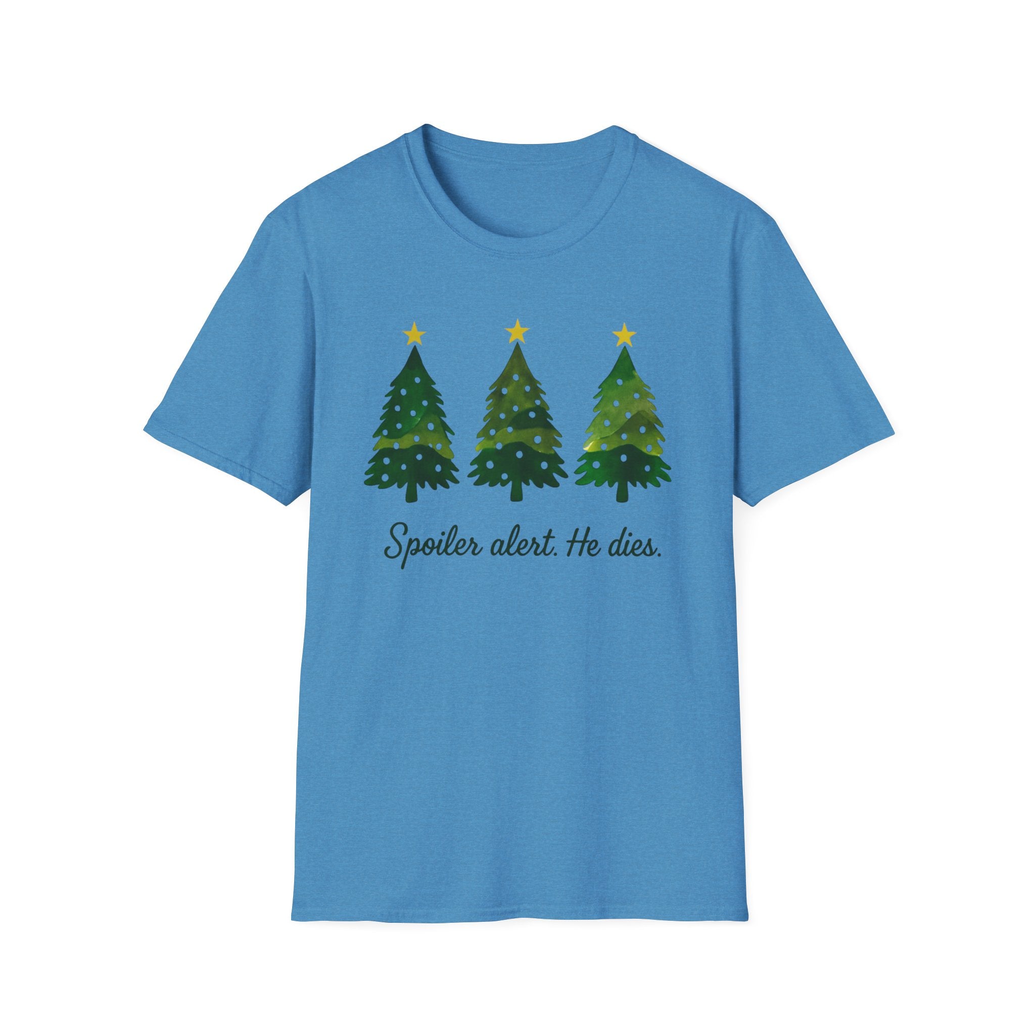Spoiler Alert. He dies. Funny Jesus Christmas Tree T-Shirt