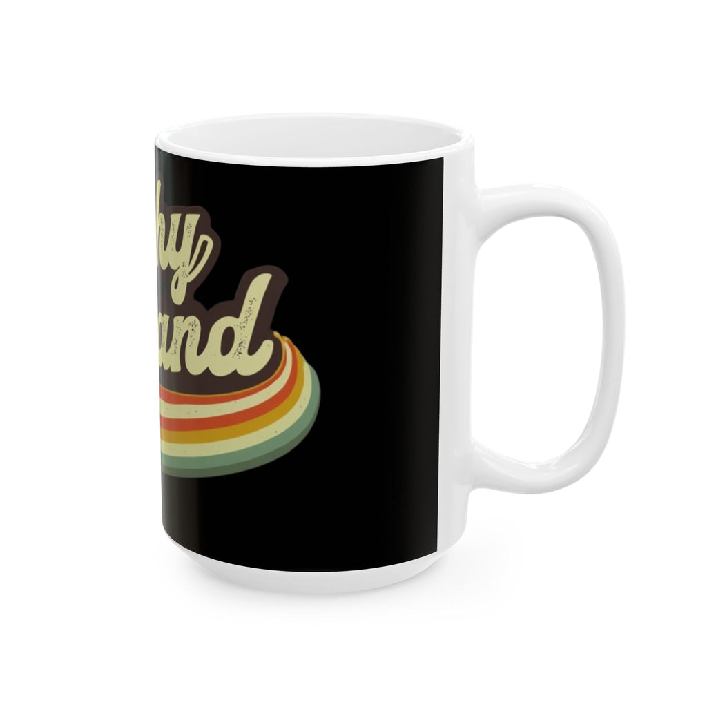 Trophy Husband Ceramic Mug, Fun Gift for Him, Perfect for Weddings, Anniversaries, Birthdays, Coffee Lover Gift, Retro Design