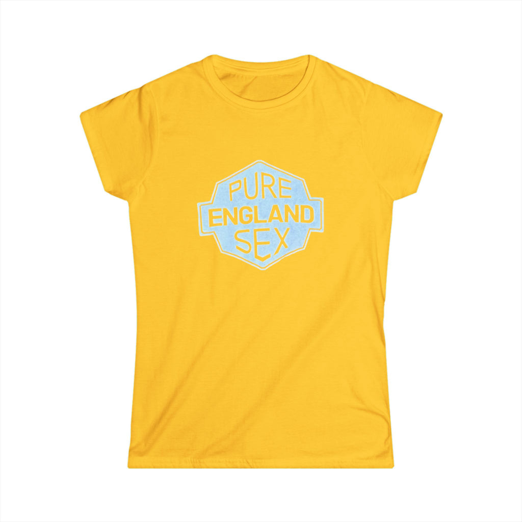 Playful Womens Softstyle Tee - Pure England Sex Graphic, Casual Shirt, Summer Outfit, Gift for Friends, Funny T-Shirt