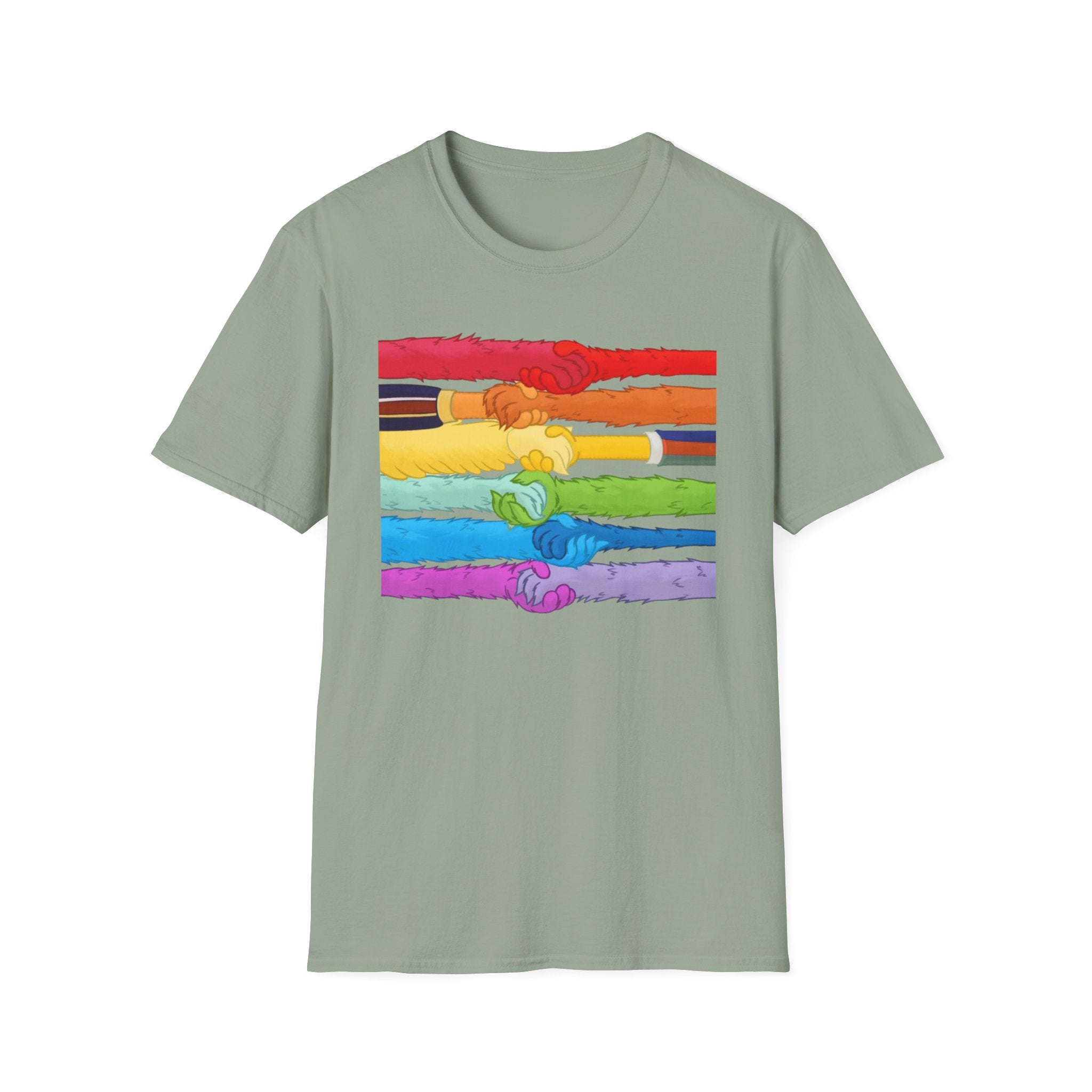 Pride Unity T-Shirt, Unisex Graphic Tee, LGBTQ+ Pride Shirt, Colorful Equality Apparel, Rainbow Friendship Tee, Support & Celebrate
