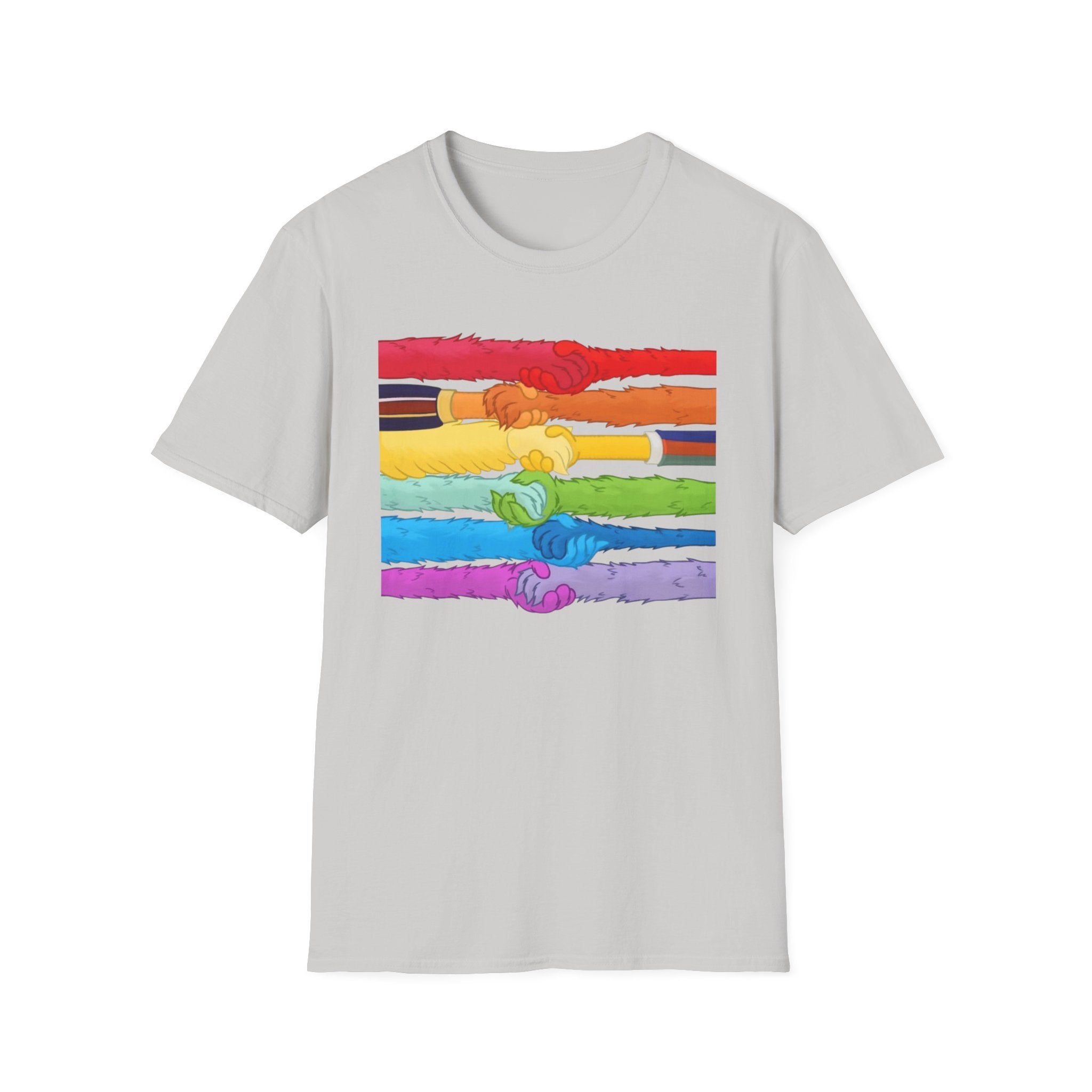 Pride Unity T-Shirt, Unisex Graphic Tee, LGBTQ+ Pride Shirt, Colorful Equality Apparel, Rainbow Friendship Tee, Support & Celebrate