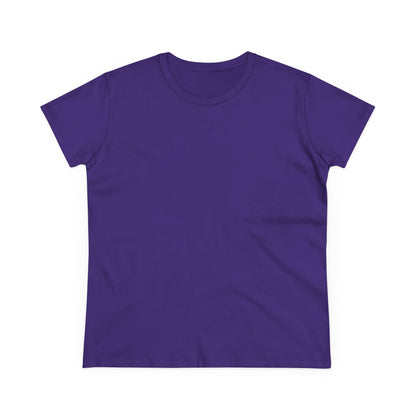 Artistic Goldfish Graphic Women's Midweight Cotton Tee koi On back of tee