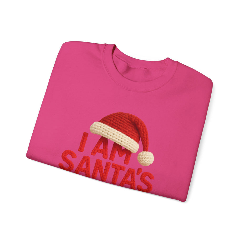 Christmas Sweatshirt - "I Am Santa's Favorite" Festive Crewneck printed