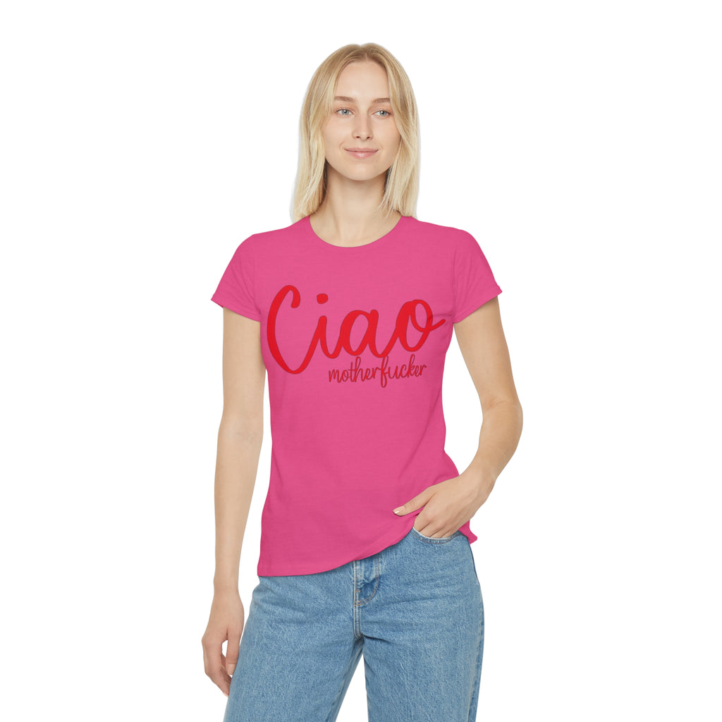 T-Shirt, Ciao MF fun edgy Italian goodbye and hello, Women's Shirt, Graphic Tee, Trendy Top, Streetwear gift for her