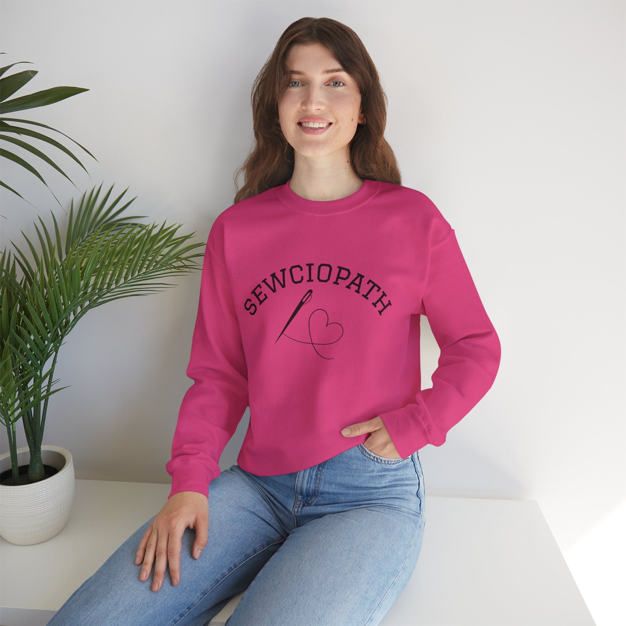 Funny Sewciopath Crewneck Sweatshirt sewing gift