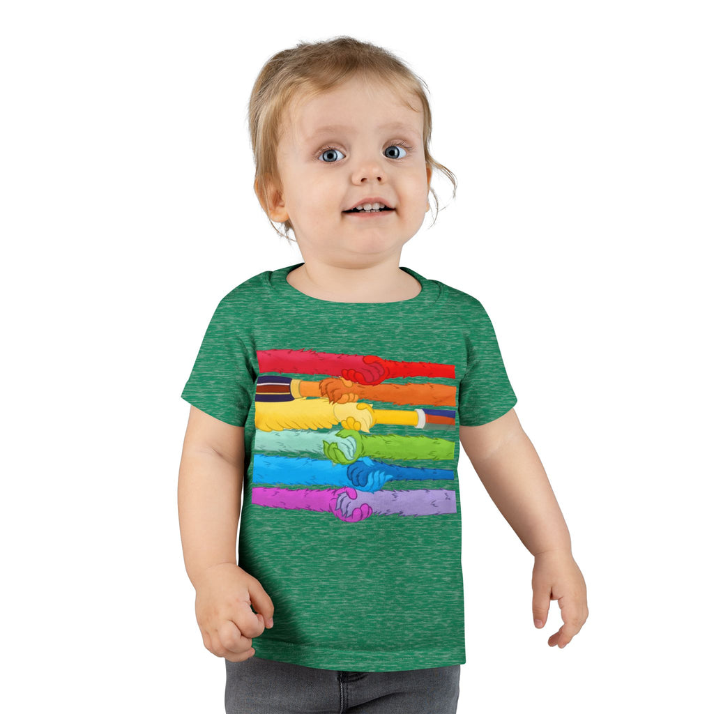 Rainbow Unity Toddler T-Shirt, Pride Tee, Kids Equality Shirt, Colorful Love Top, LGBTQ+ Support Apparel, Cute Gift for Toddlers