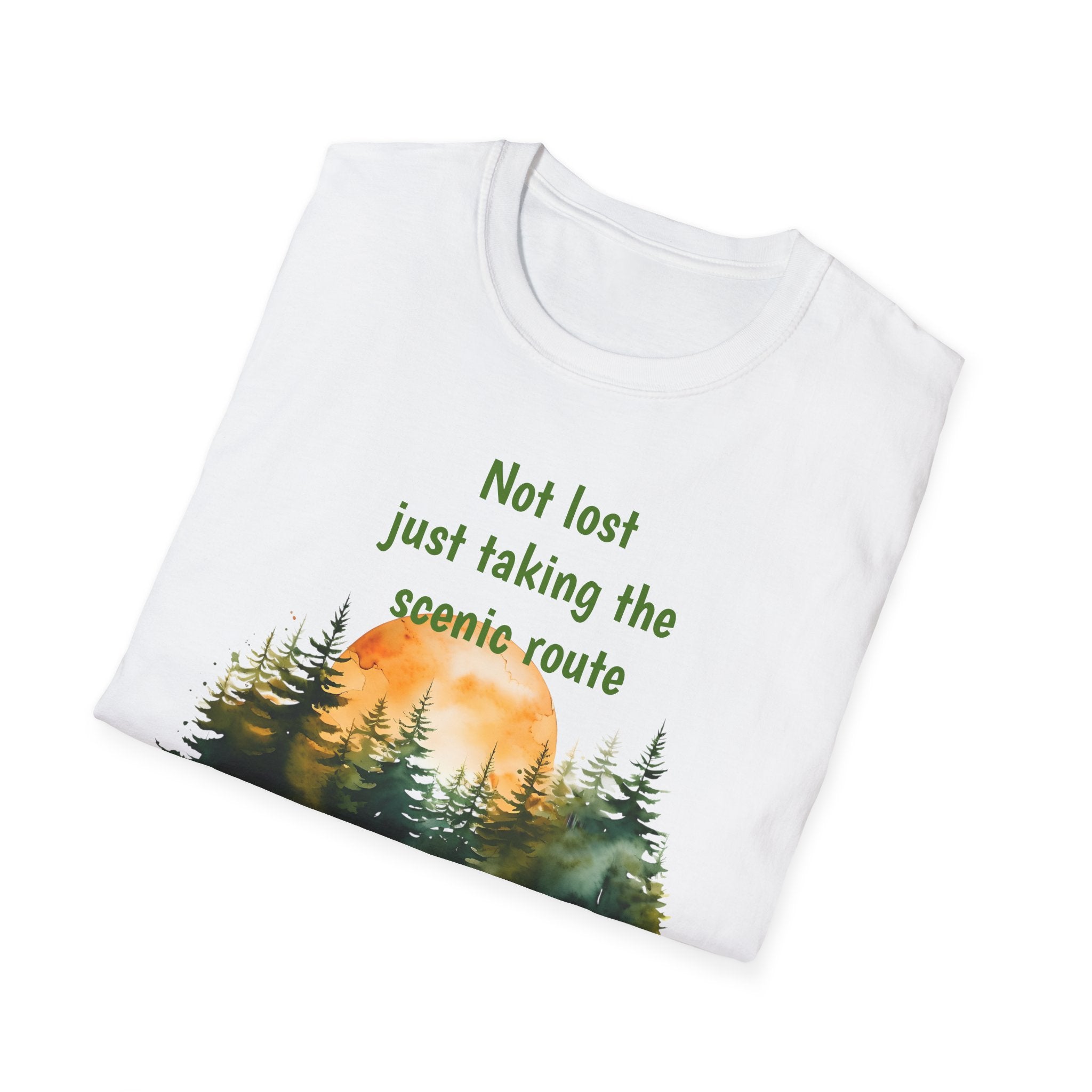 Not Lost just taking the scenic Rt Nature Lover Shirt, Unisex Scenic Route Tee, Adventure Apparel, Gift for Hikers, Outdoor Enthusiast Shirt