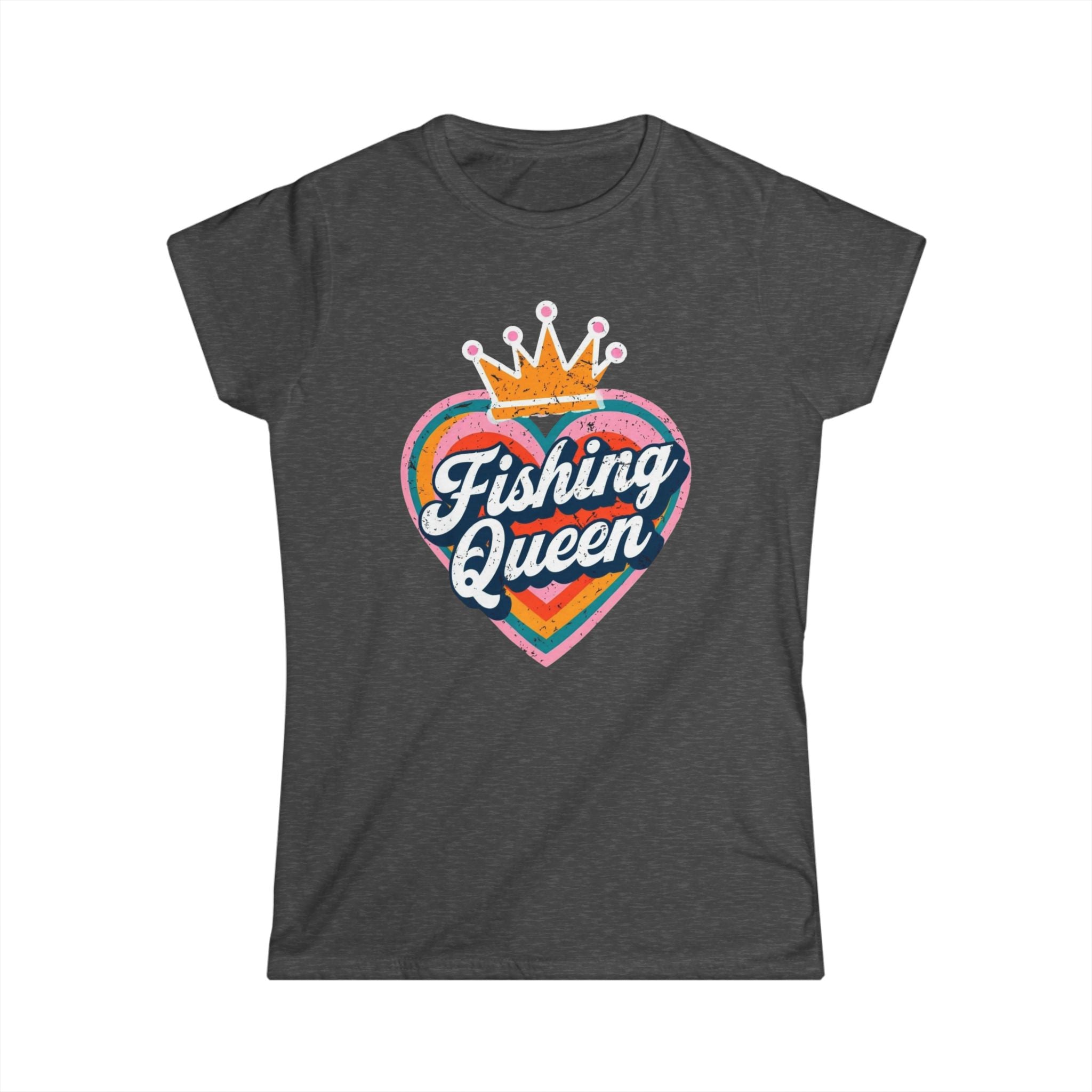 Fishing Queen Softstyle Tee - Perfect for Fishing Enthusiasts, Summer Vacation, Gifts for Her, Outdoor Adventures, Women's T-Shirt