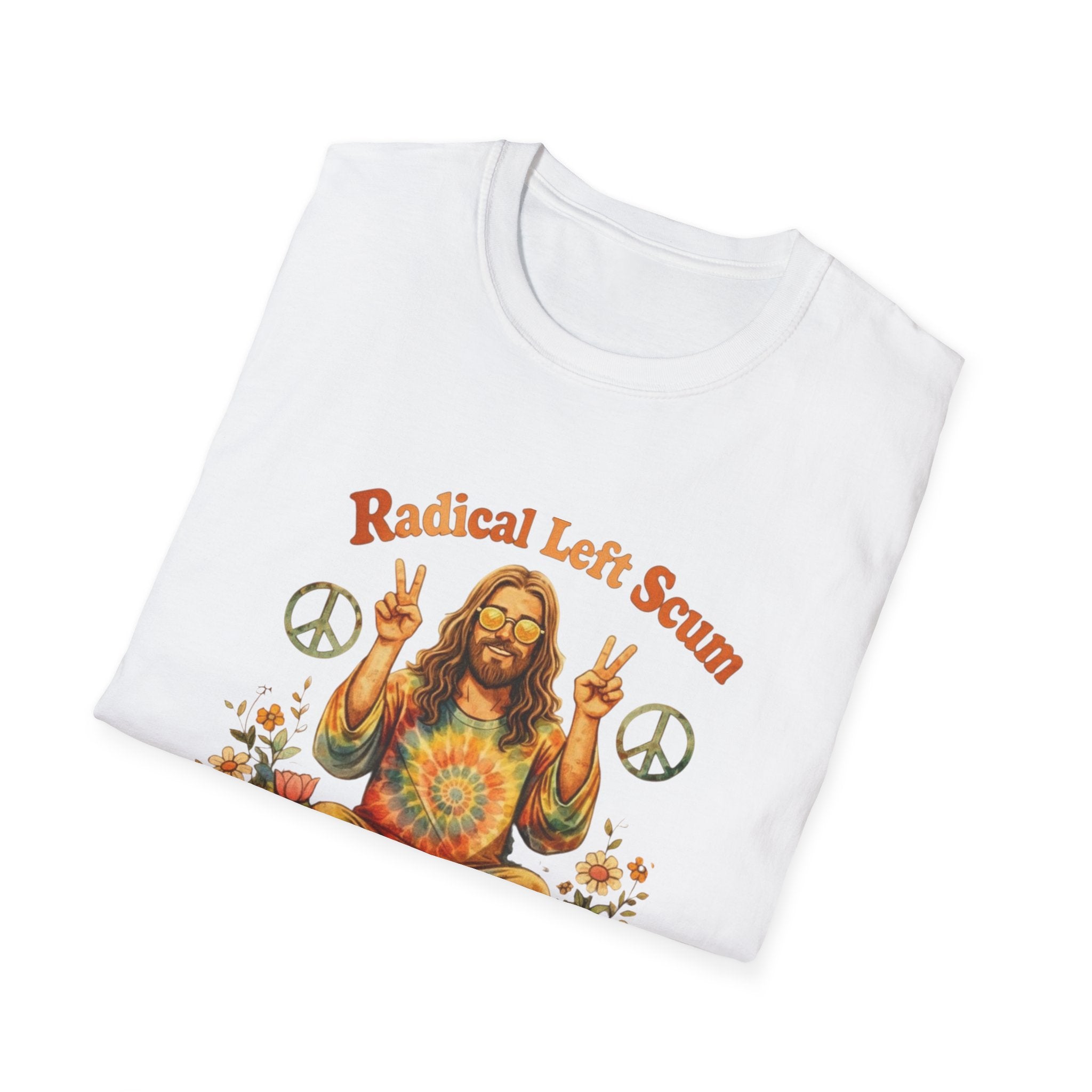 Radical Left Scum Hippie Peace Meditation T-Shirt