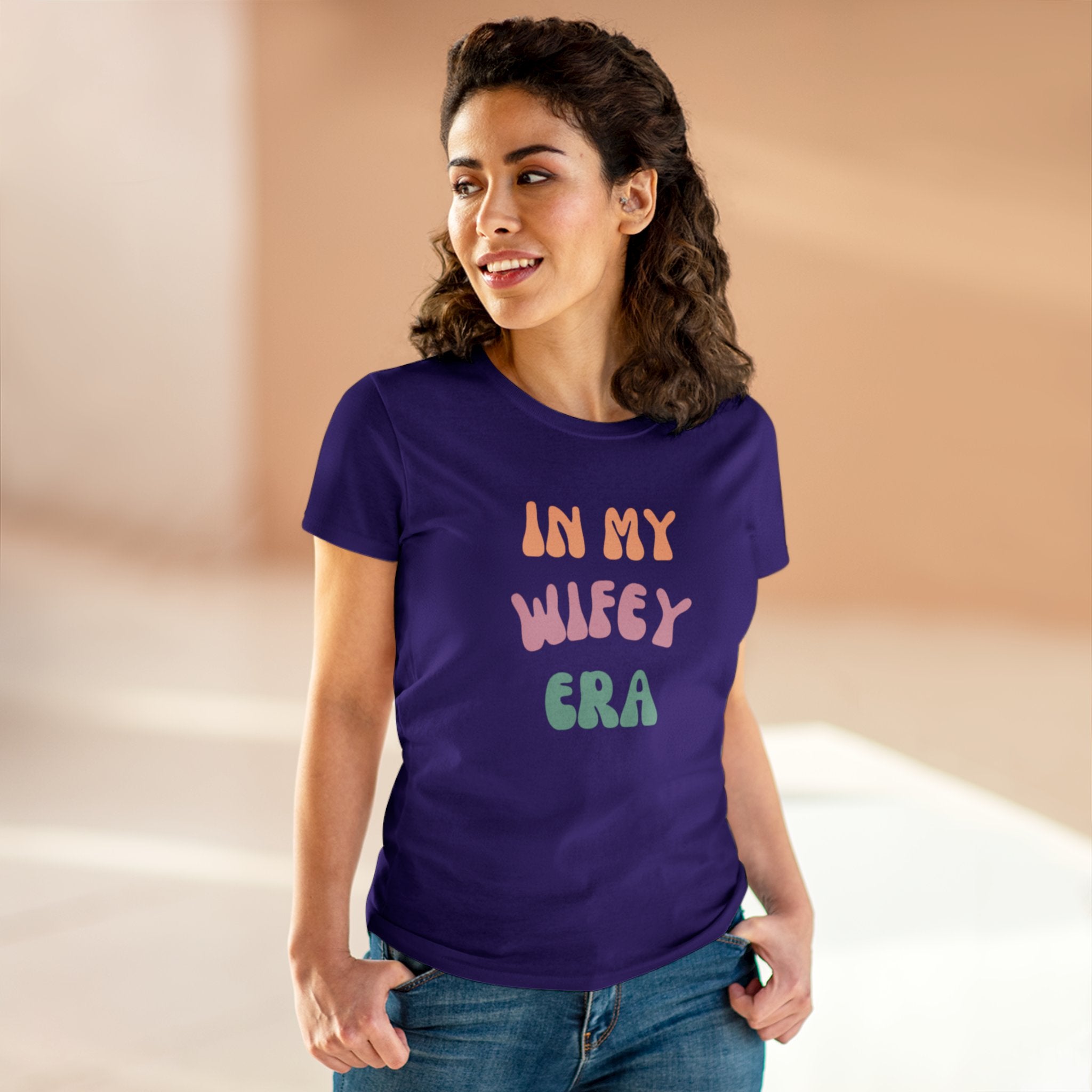 T-Shirt - Women's Midweight Cotton Tee with 'In My Wifey Era' Design
