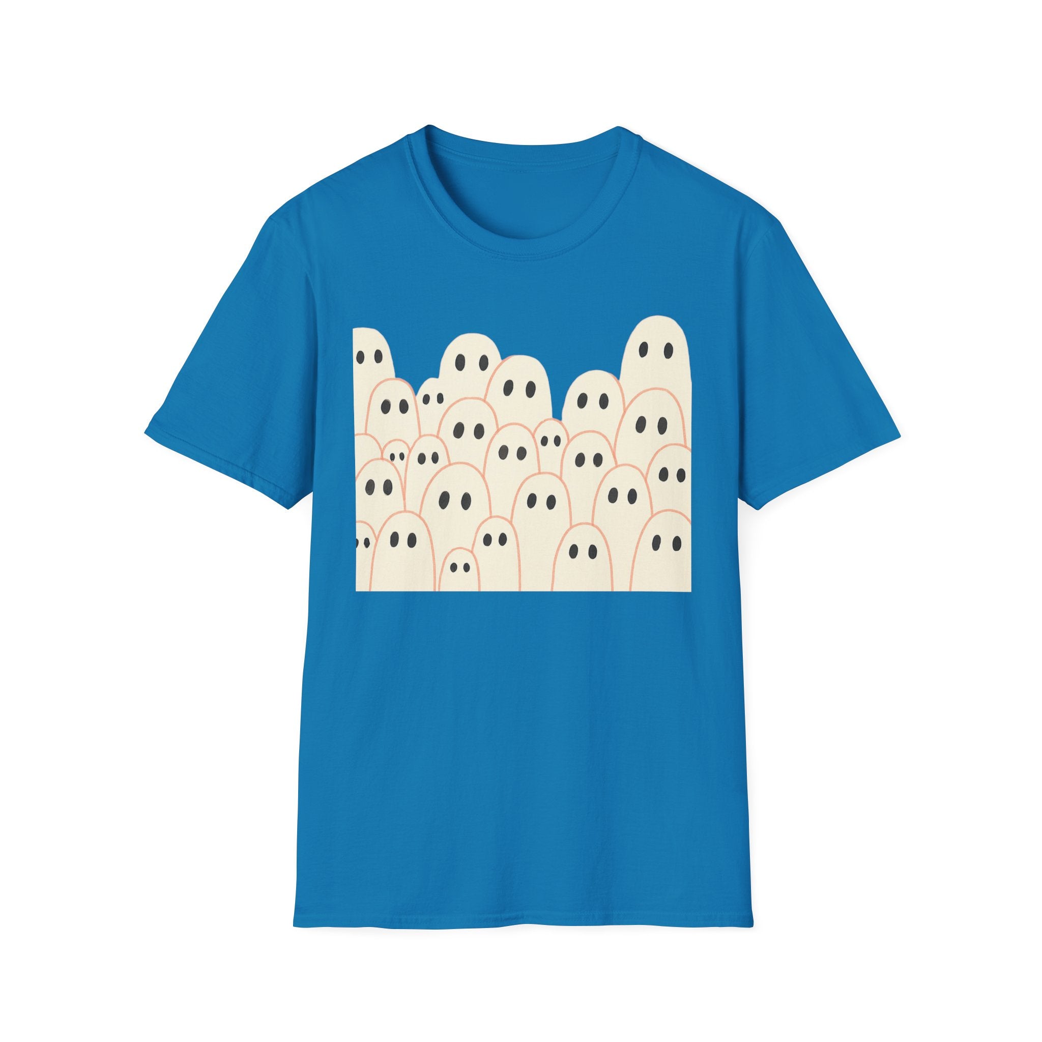 Ghost Spooky Cute Goth Halloween Unisex Softstyle T-Shirt, Halloween Shirt, Ghost Lover Gift, Halloween Costume, Halloween Party Tee, Gothic