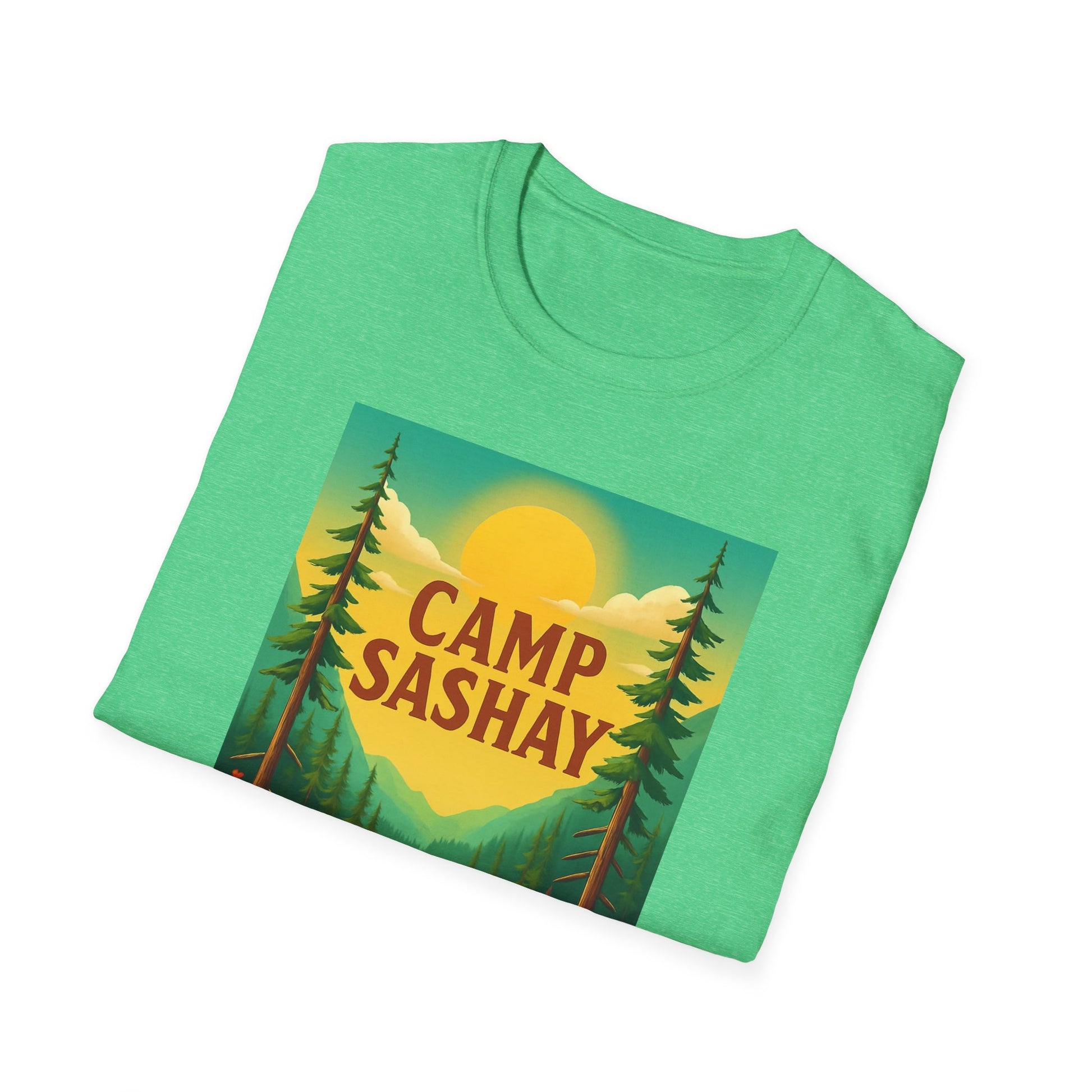 Camp Sashay carnival Unisex Softstyle T-Shirt, Vintage Camping Tee, Outdoor Adventure Shirt, Summer Vibes T-Shirt, Gift for Nature Lovers
